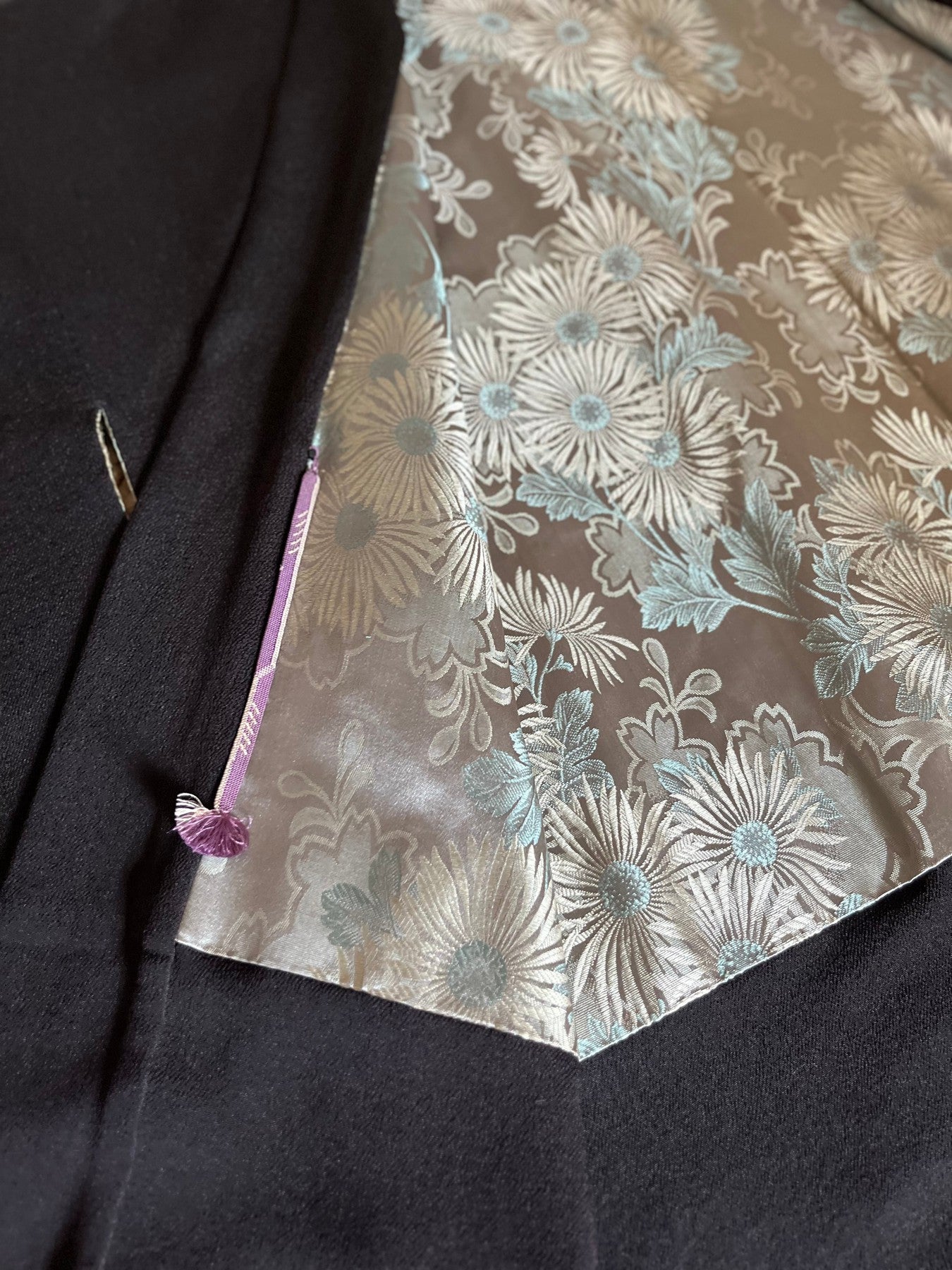Black Plum Blossoms & Twigs Haori