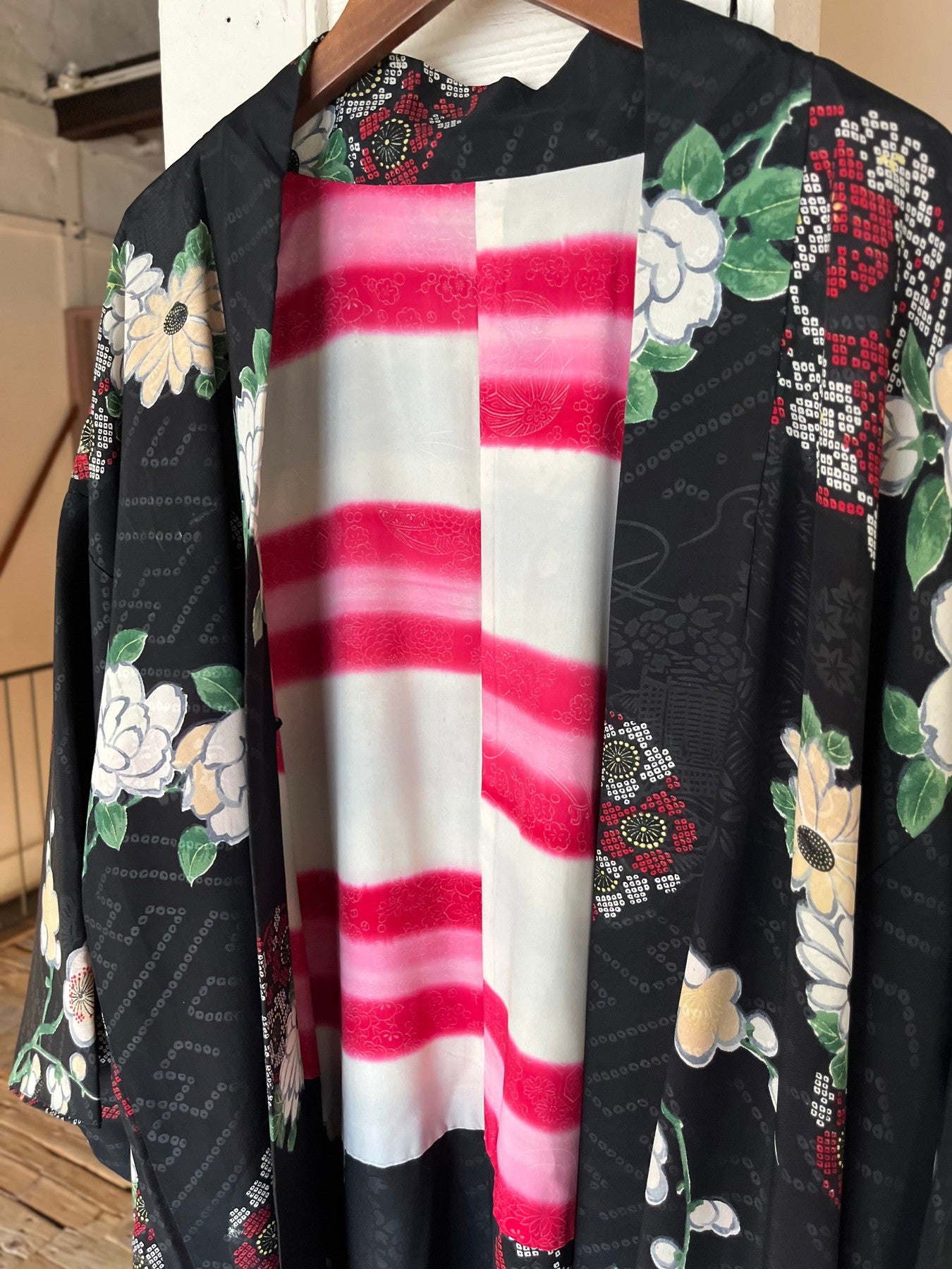 Black Plum Blossoms & Twigs Haori