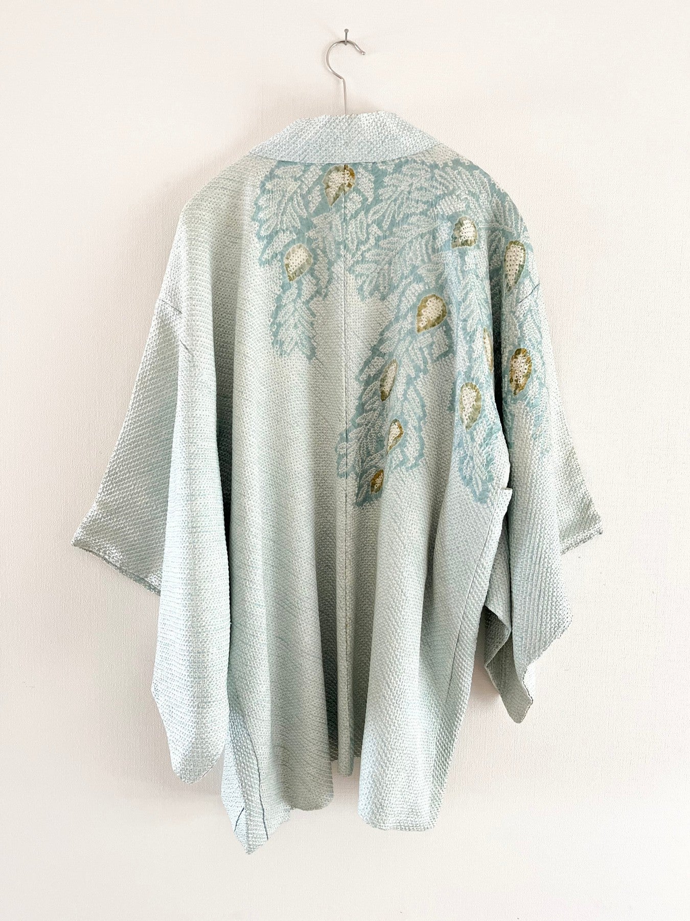 Light Blue Floral Shibori Haori