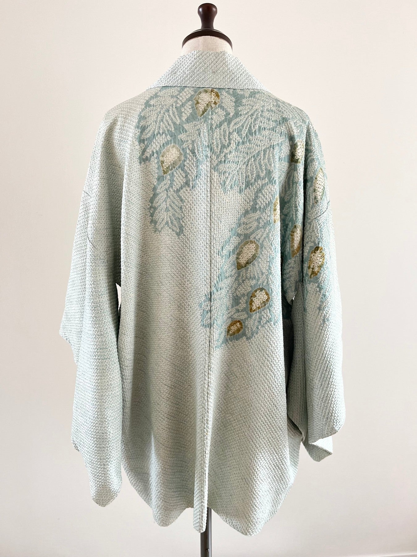 Light Blue Floral Shibori Haori