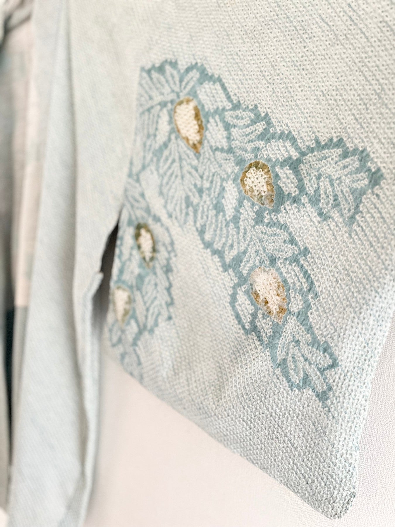 Light Blue Floral Shibori Haori