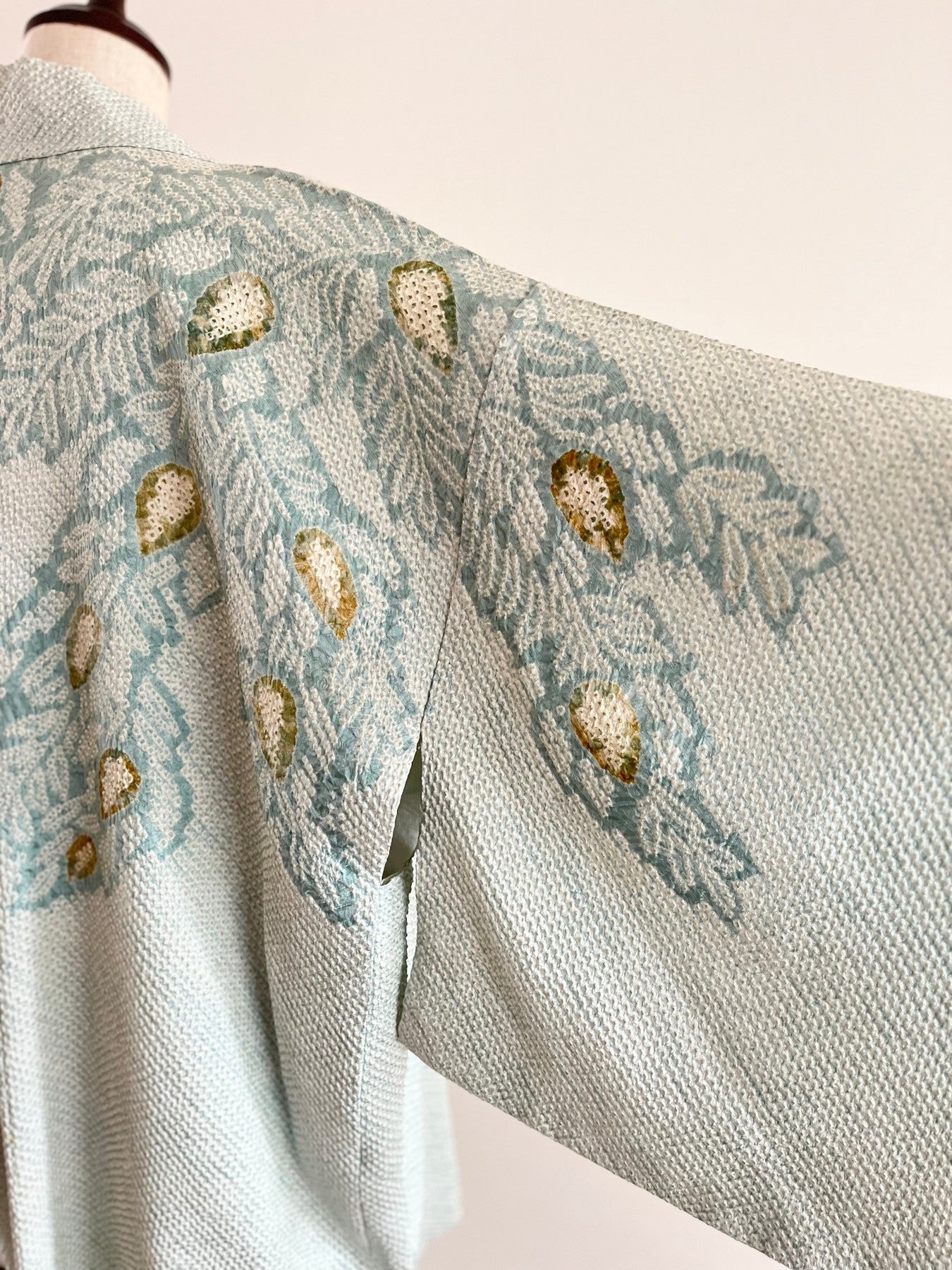 Light Blue Floral Shibori Haori