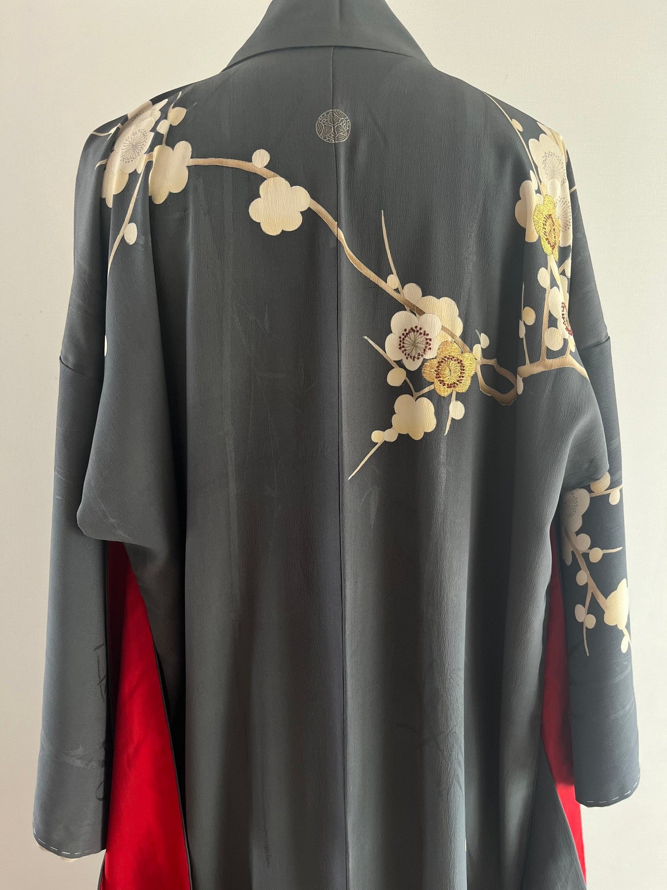 Gray Plum Blossom Kimono