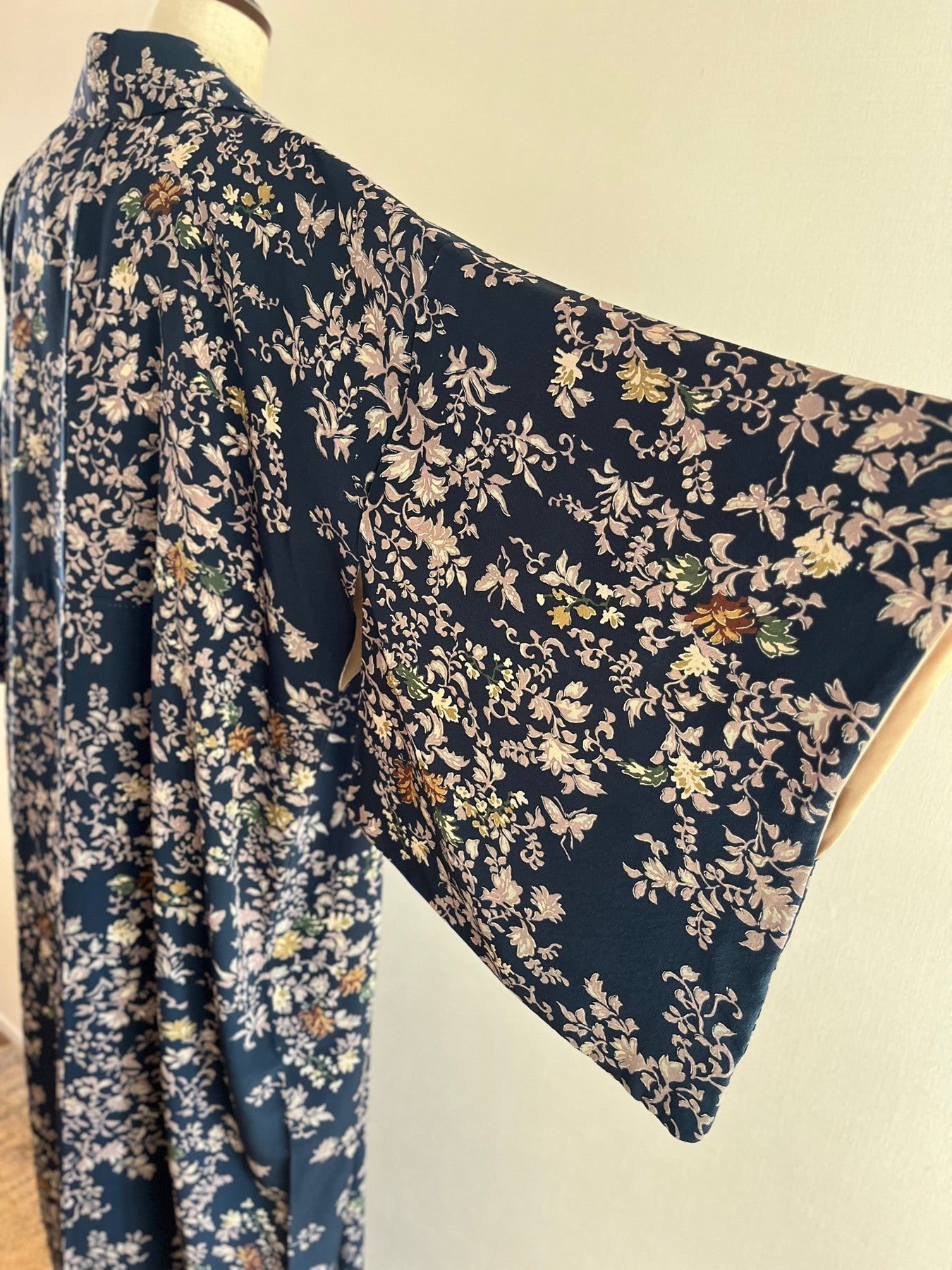 Dark Green Floral Kimono