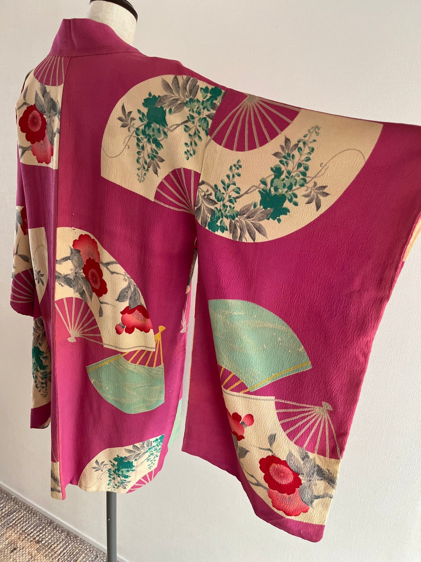 Pink Floral Fan Haori