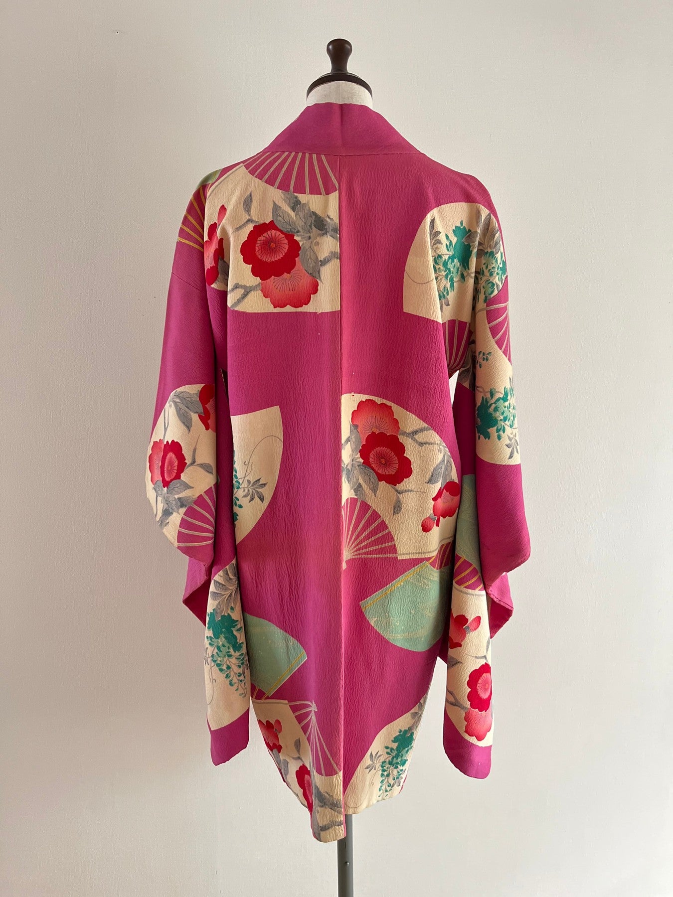 Pink Floral Fan Haori