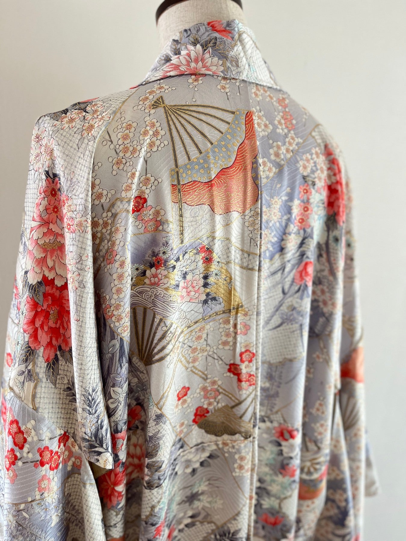 Silver Floral Kimono