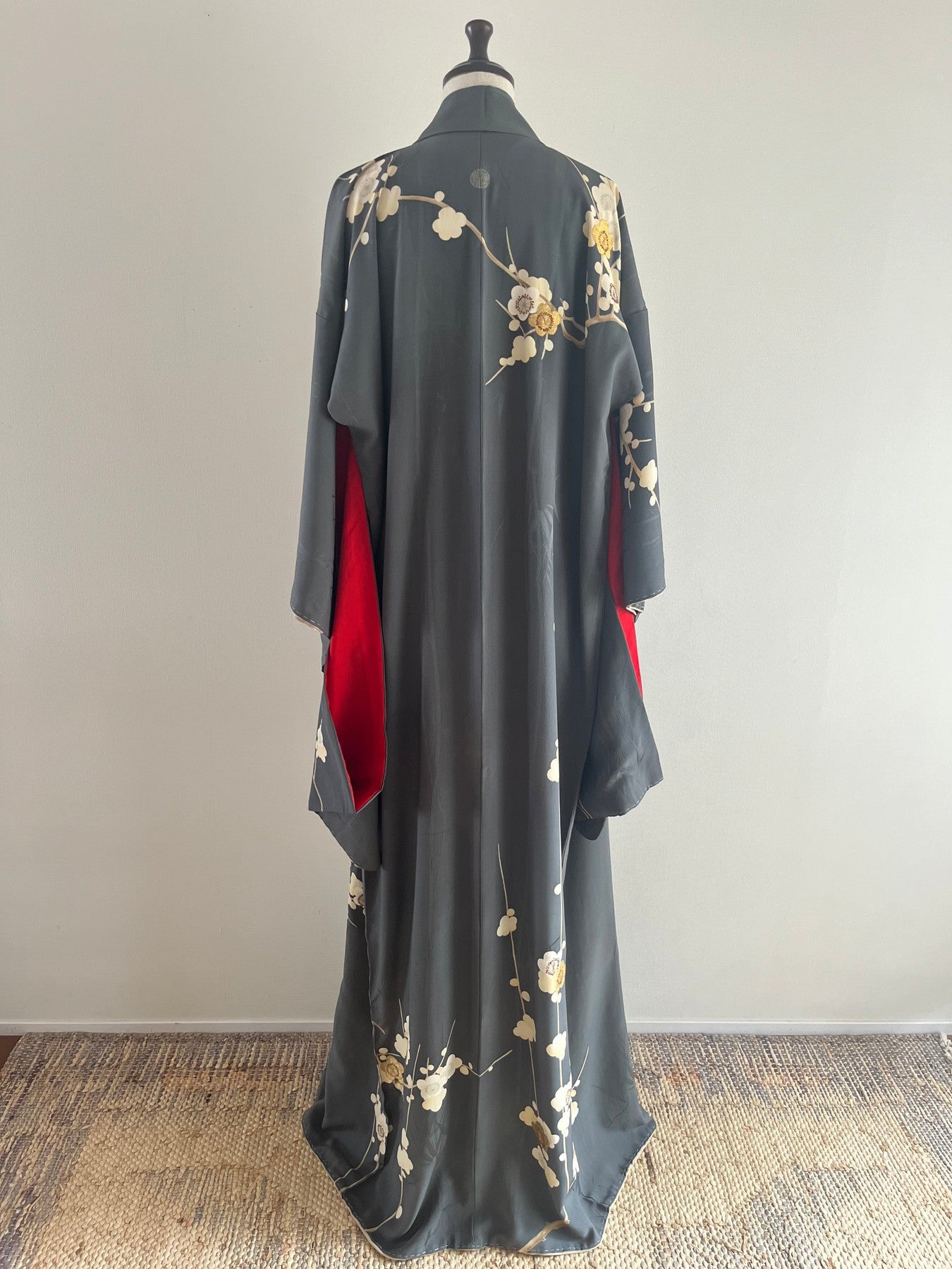 Gray Plum Blossom Kimono