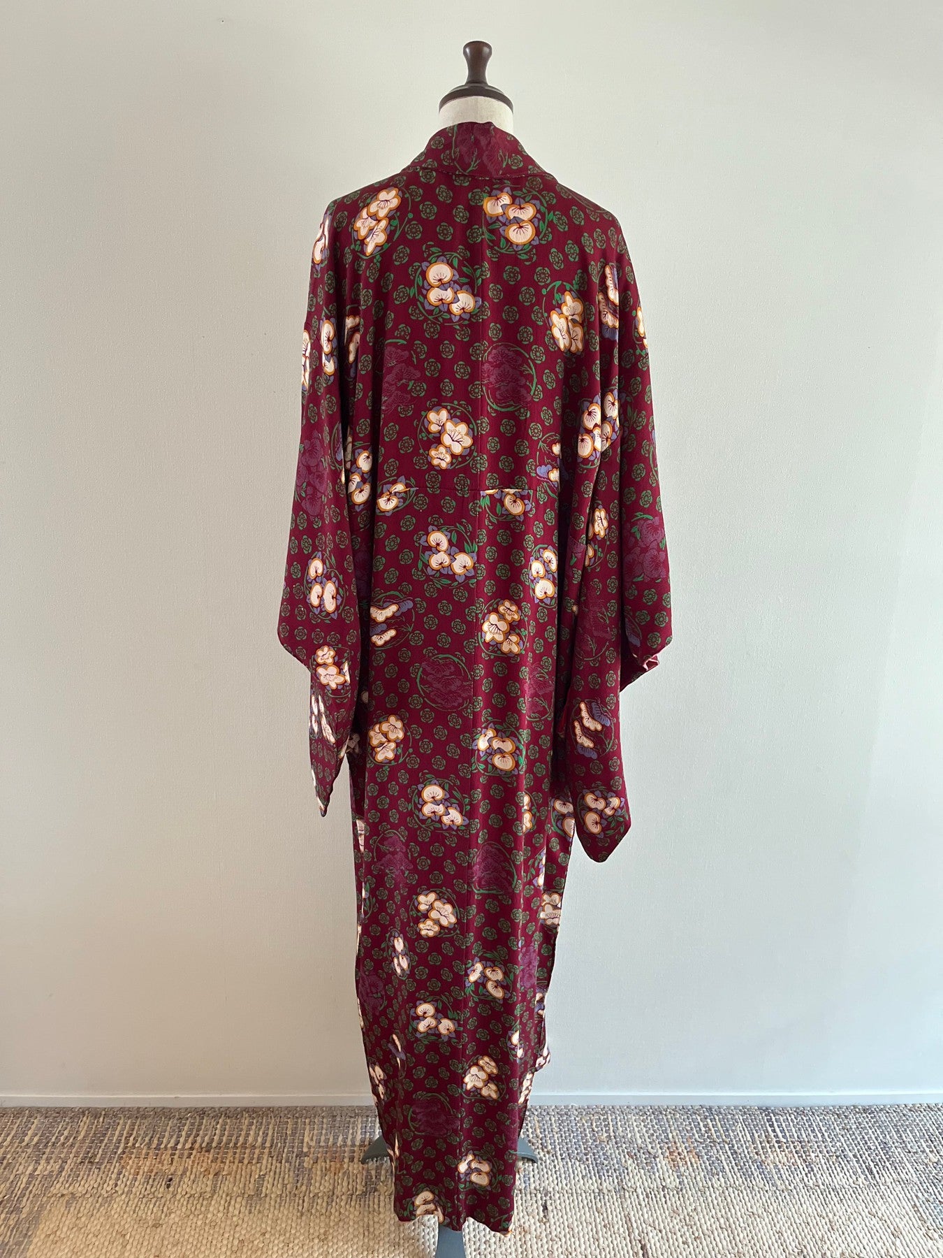 Brown Mandarin Orange Kimono