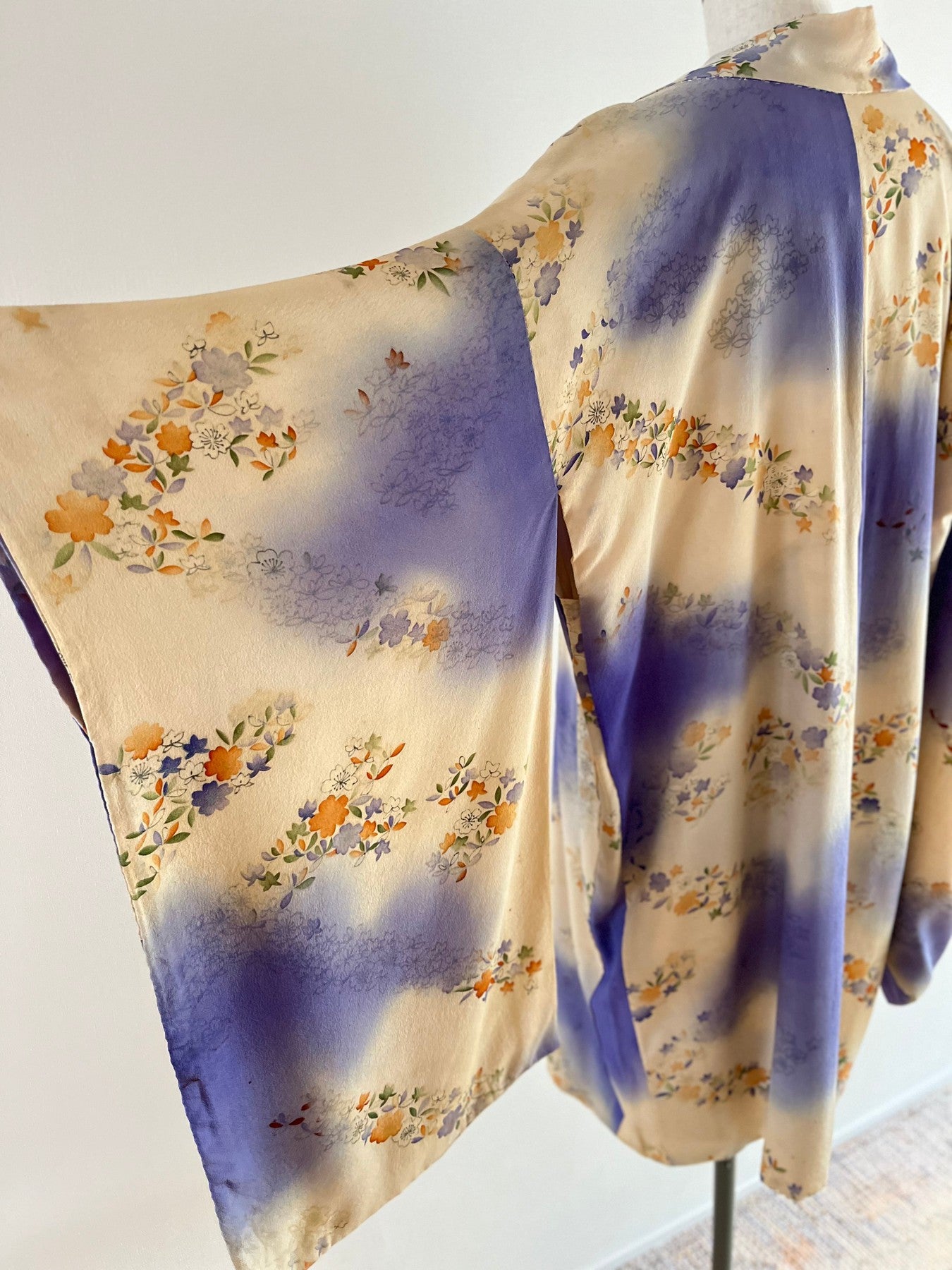 Blue Floral Bokashi Haori