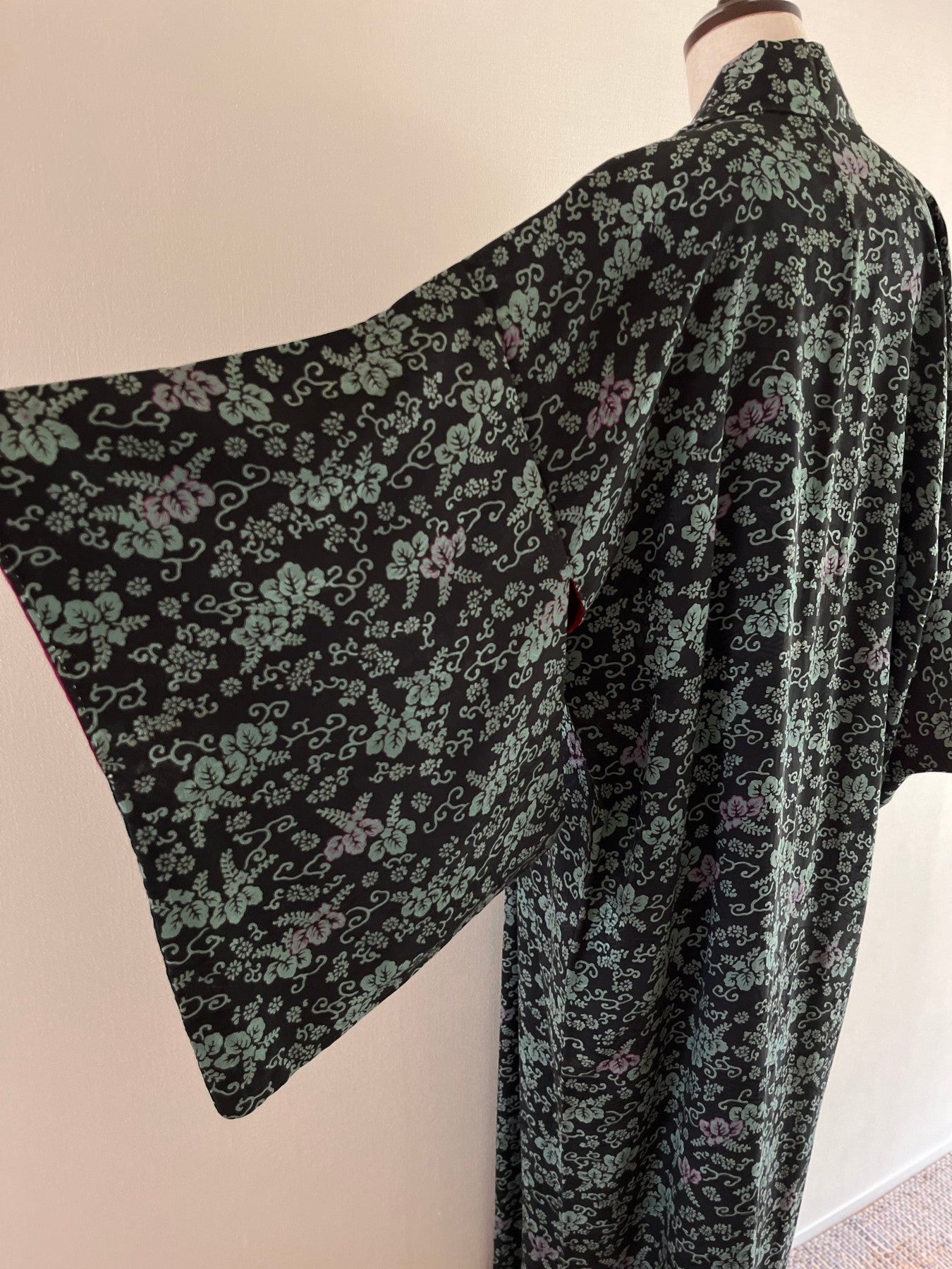 Emerald Green Floral Kimono