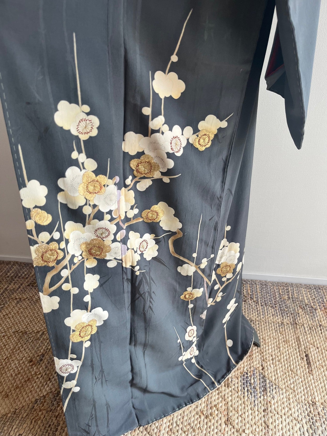 Gray Plum Blossom Kimono