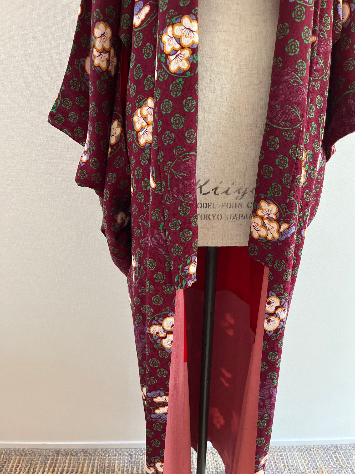 Brown Mandarin Orange Kimono