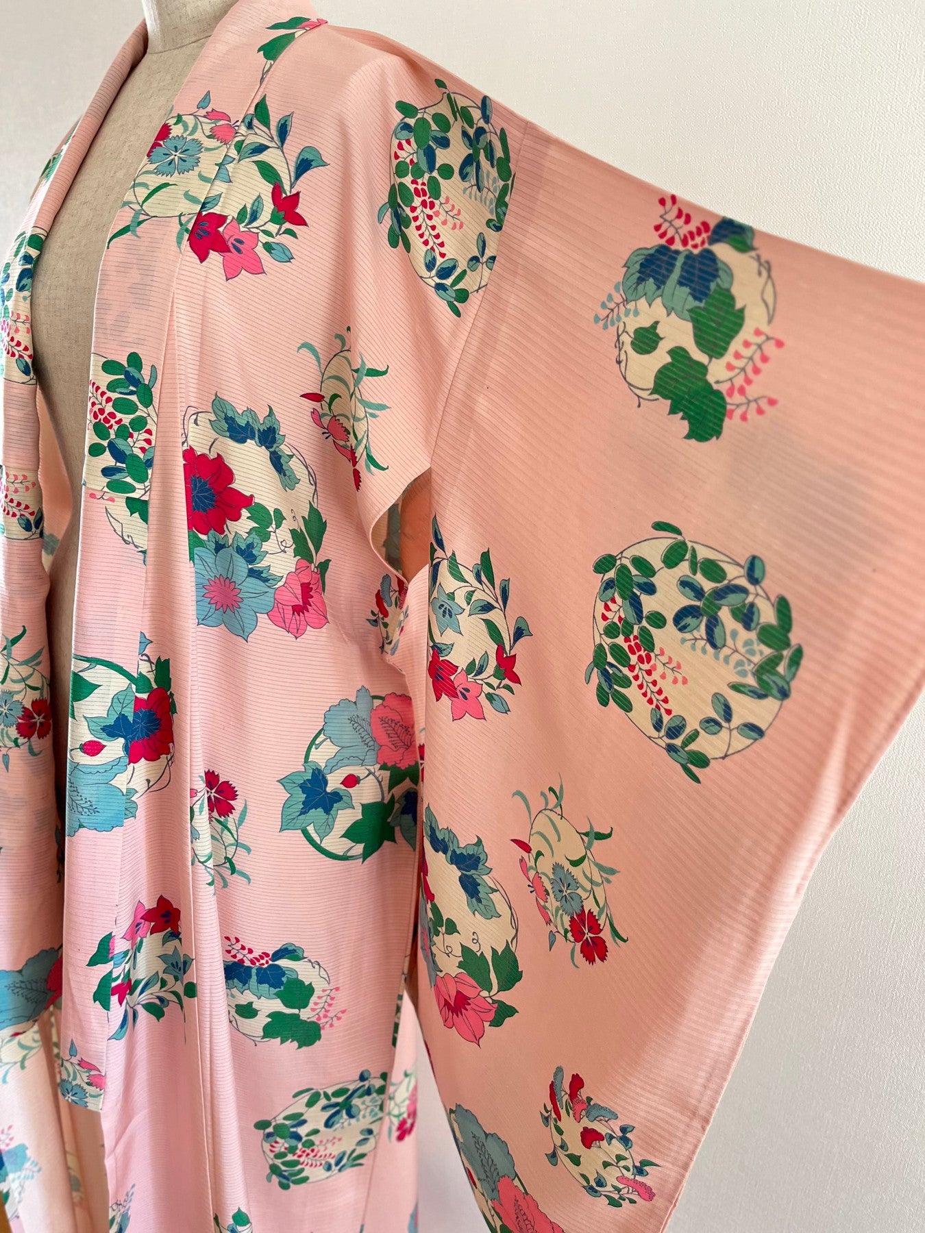 Pink Floral "Ro" Summer Kimono