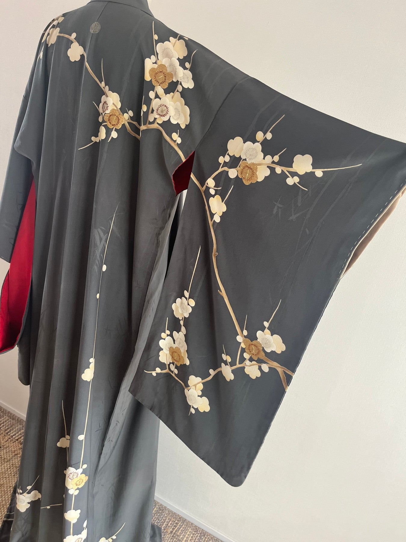 Gray Plum Blossom Kimono