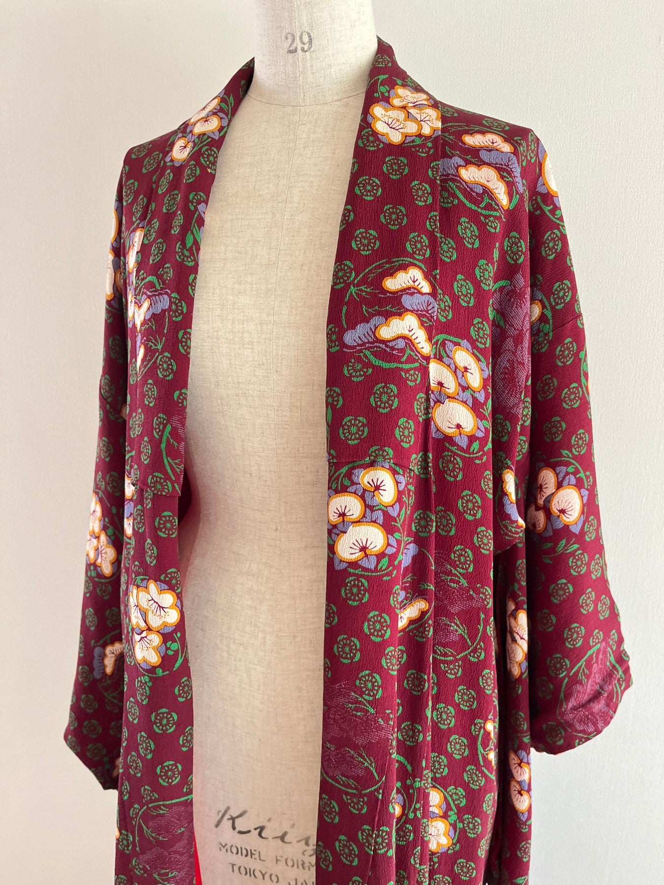 Brown Mandarin Orange Kimono