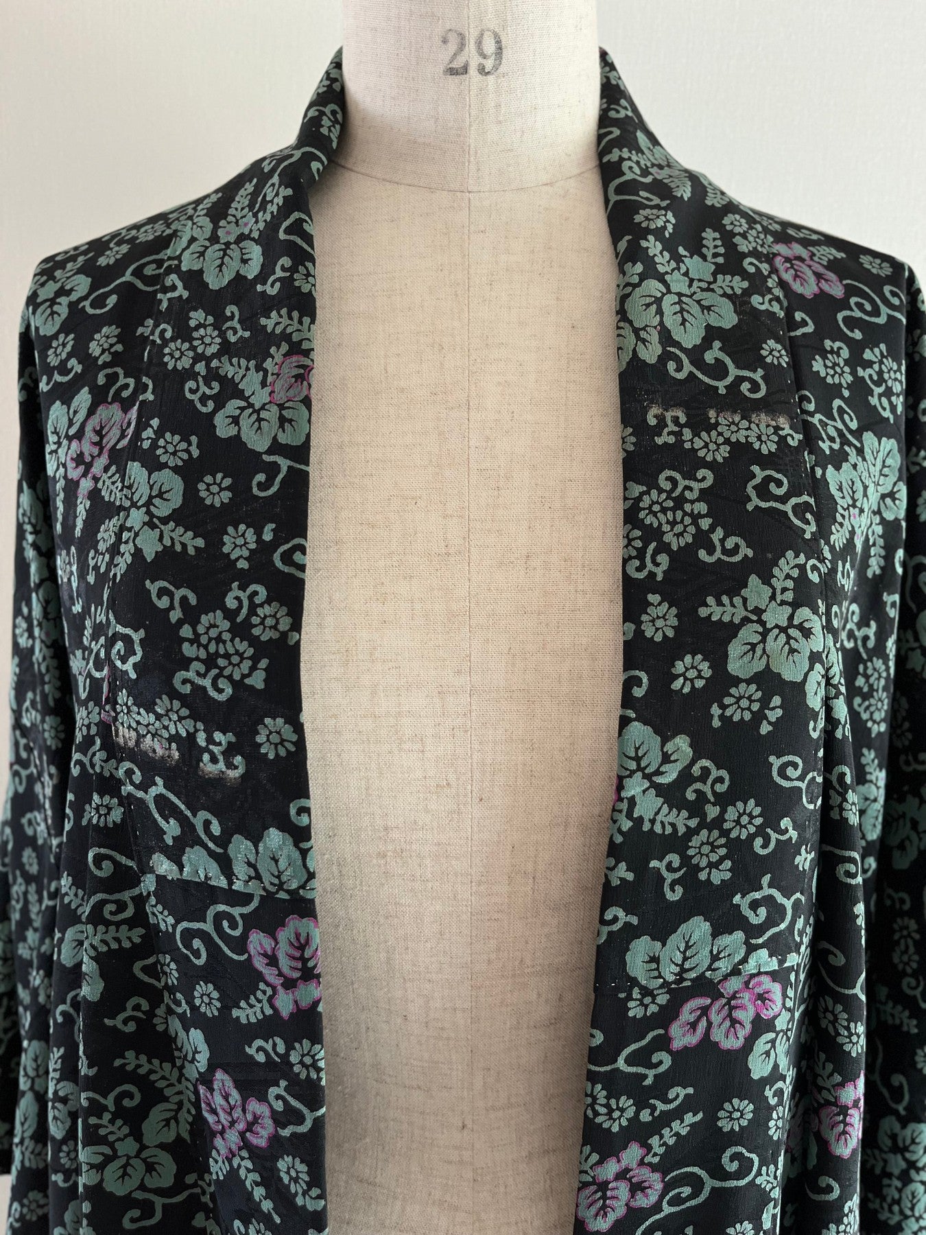 Emerald Green Floral Kimono