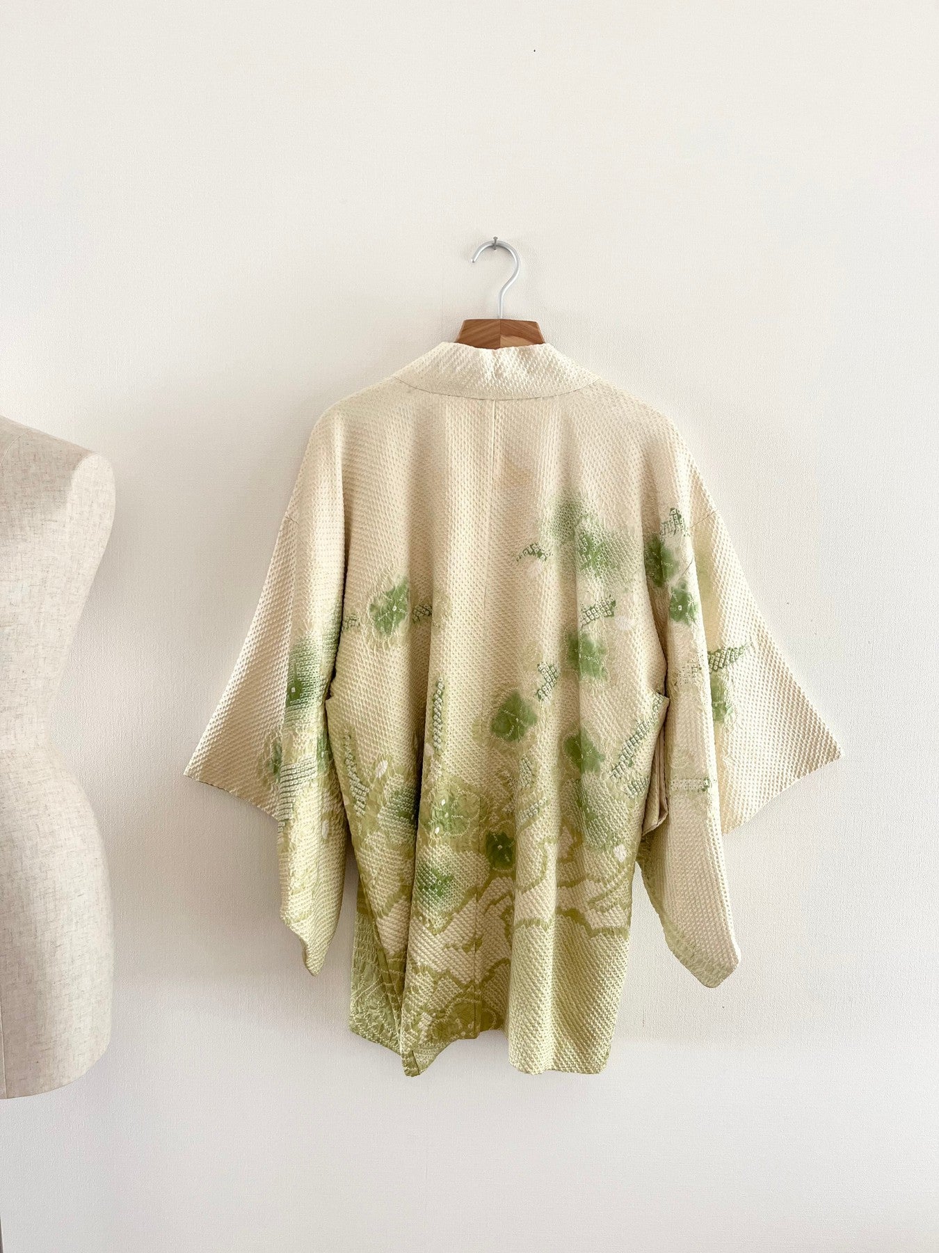 Green Plum Blossom Shibori Haori