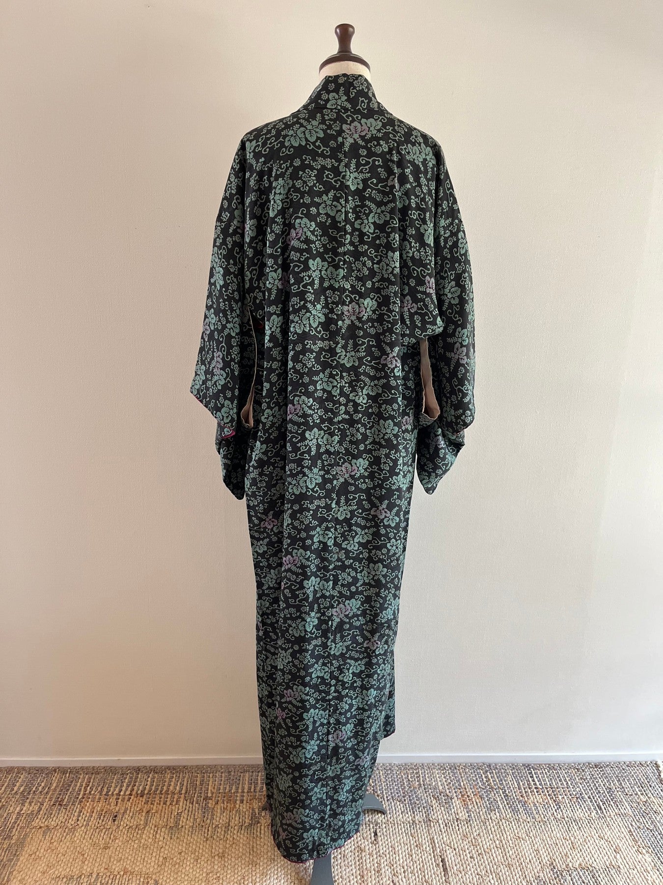 Emerald Green Floral Kimono