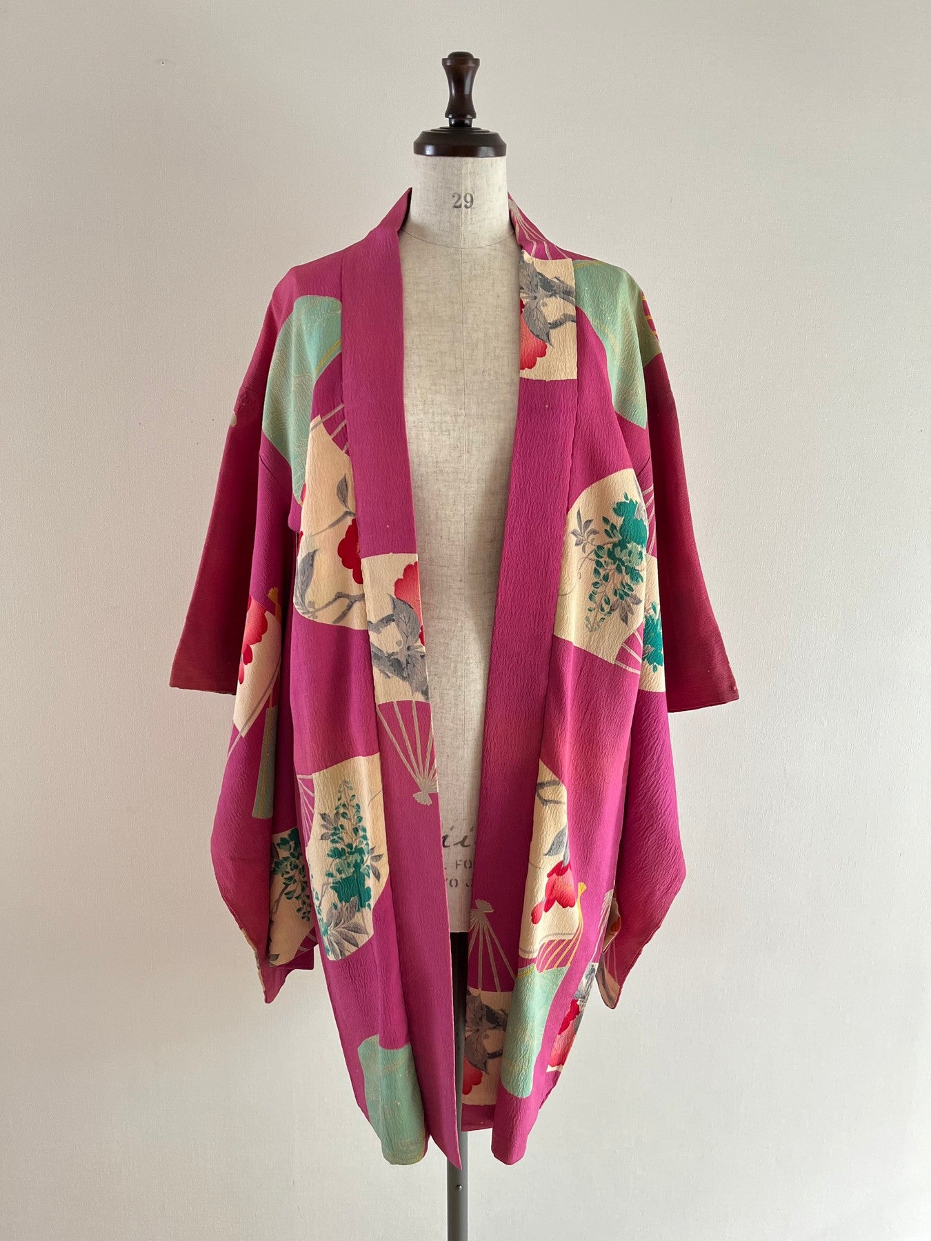 Pink Floral Fan Haori