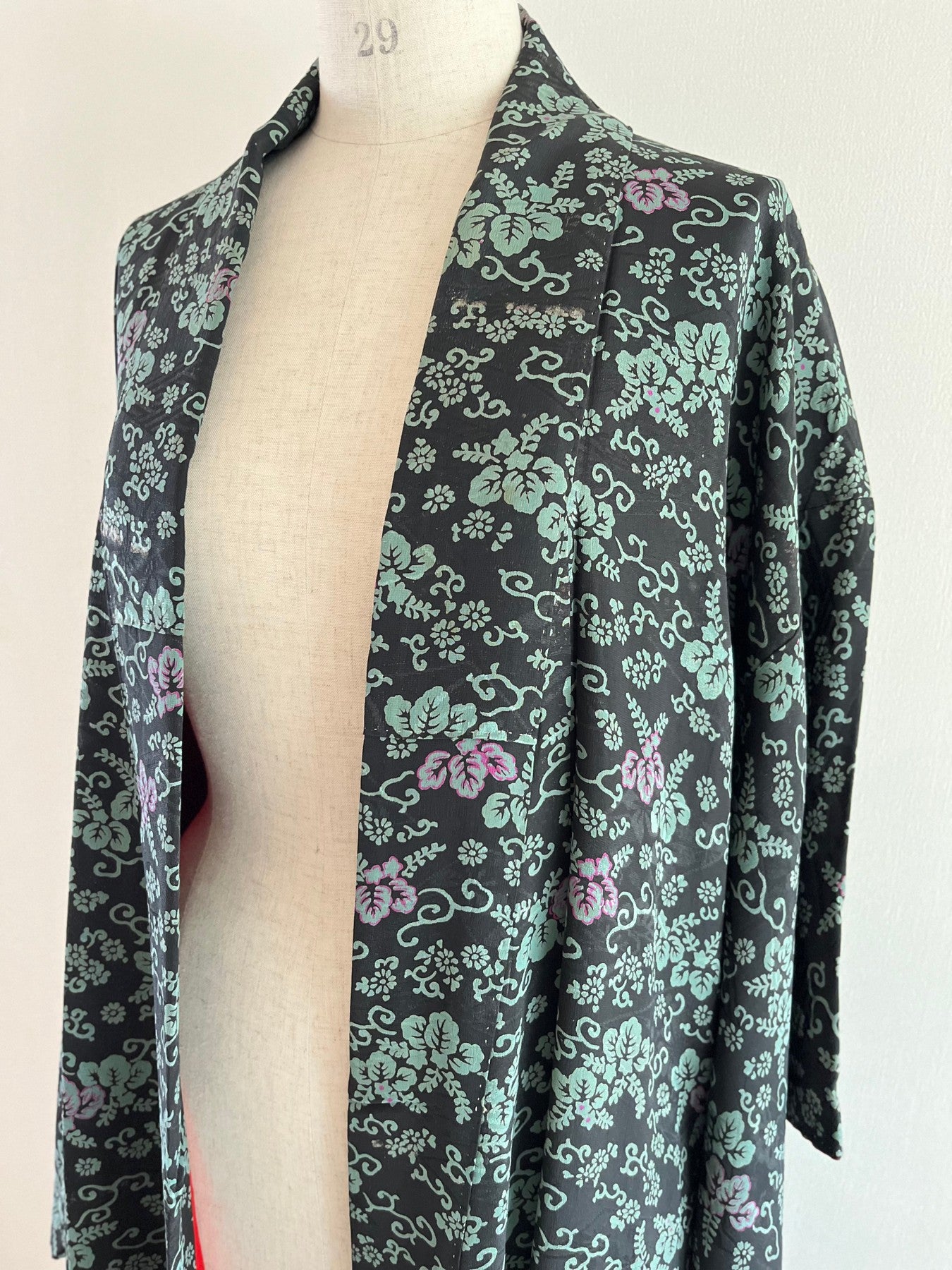 Emerald Green Floral Kimono