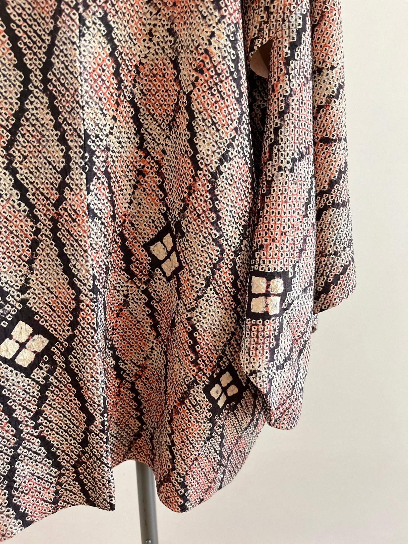 Pink Geometric Shibori Haori