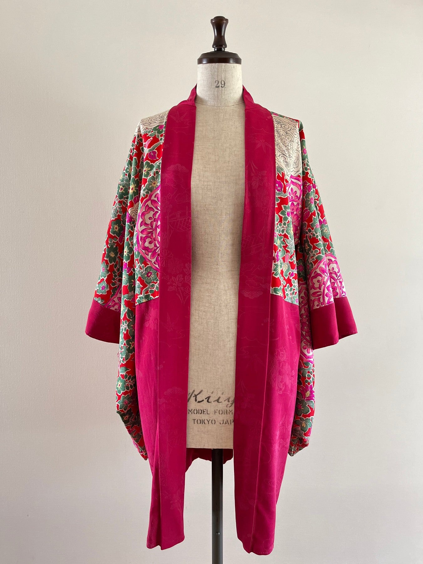 Magenta Pink Floral Haori