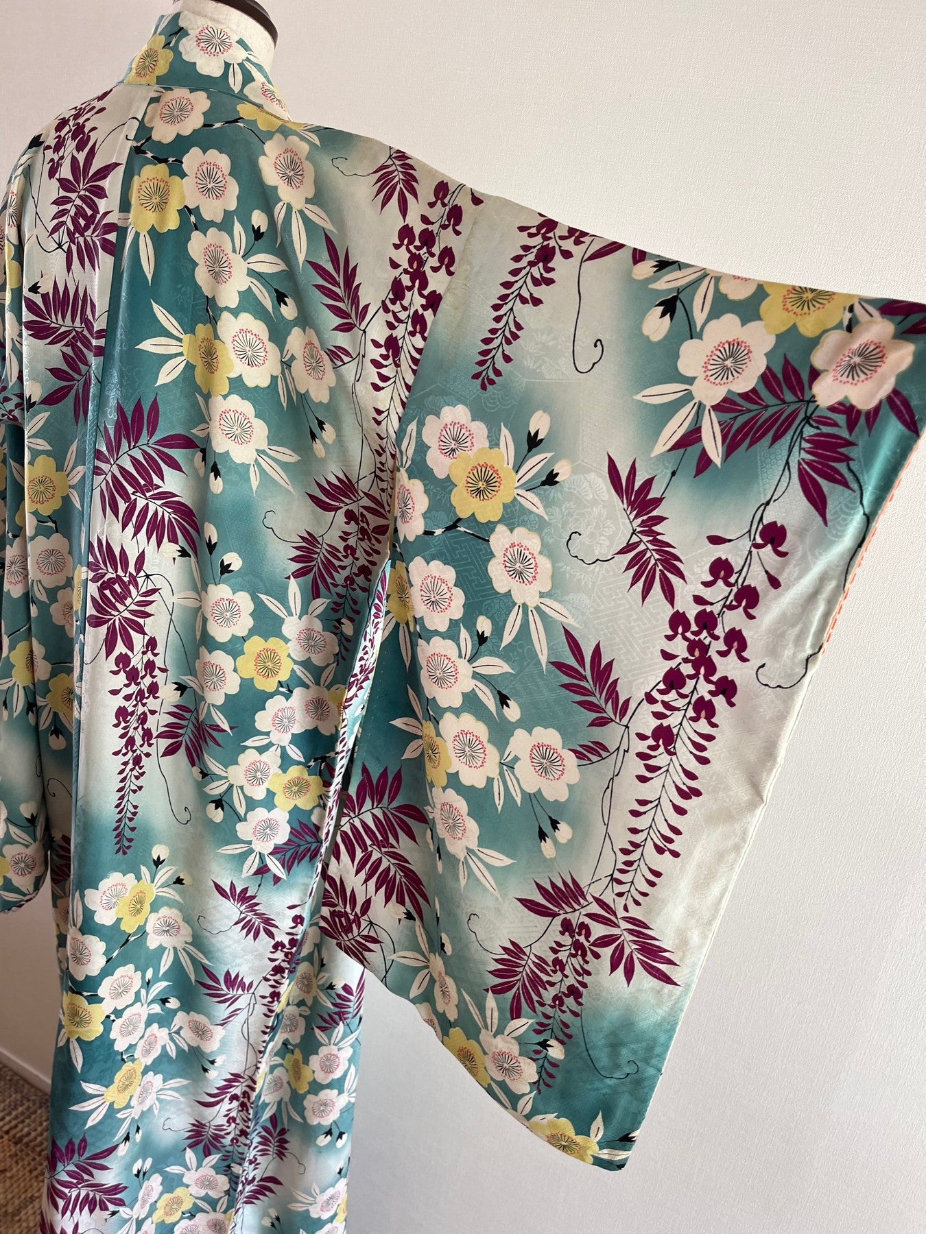 Green Wisteria Bokashi Kimono