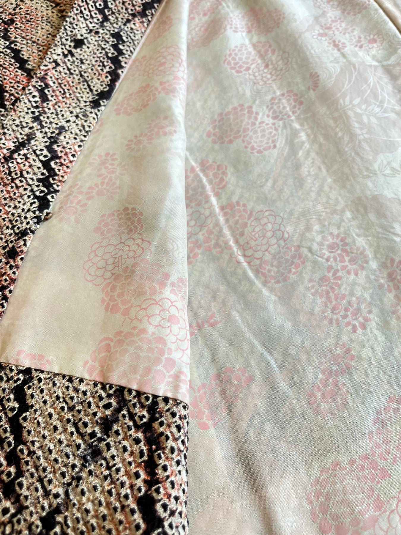 Pink Geometric Shibori Haori