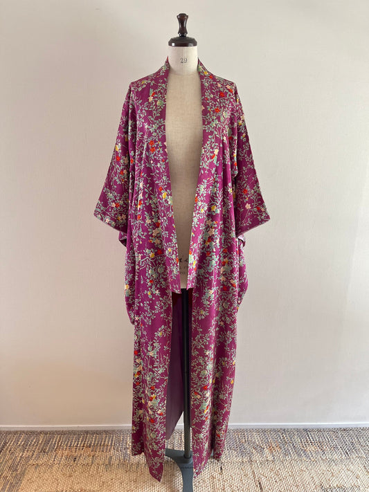 Purple Floral Kimono