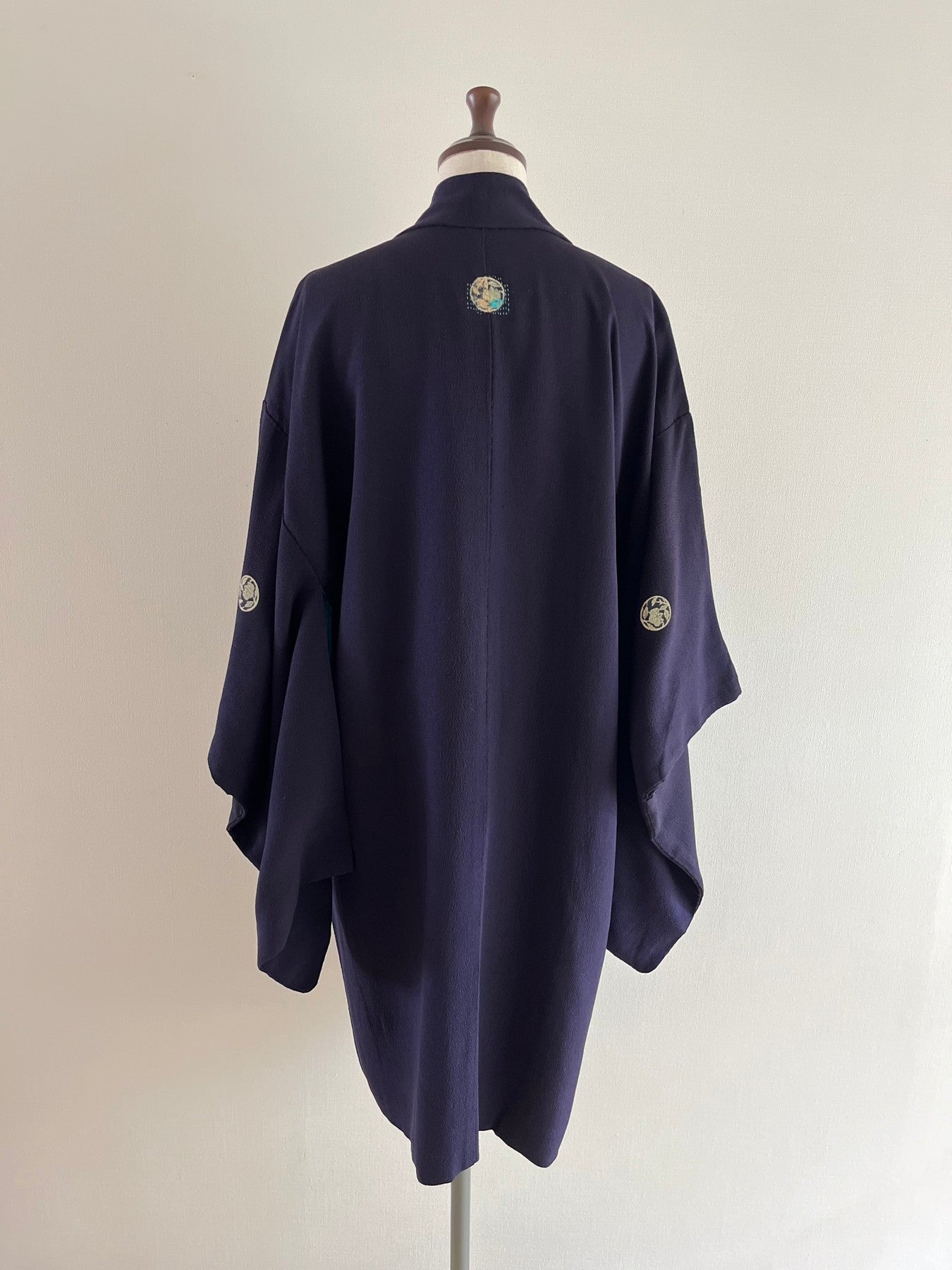 Navy Chirimen Haori