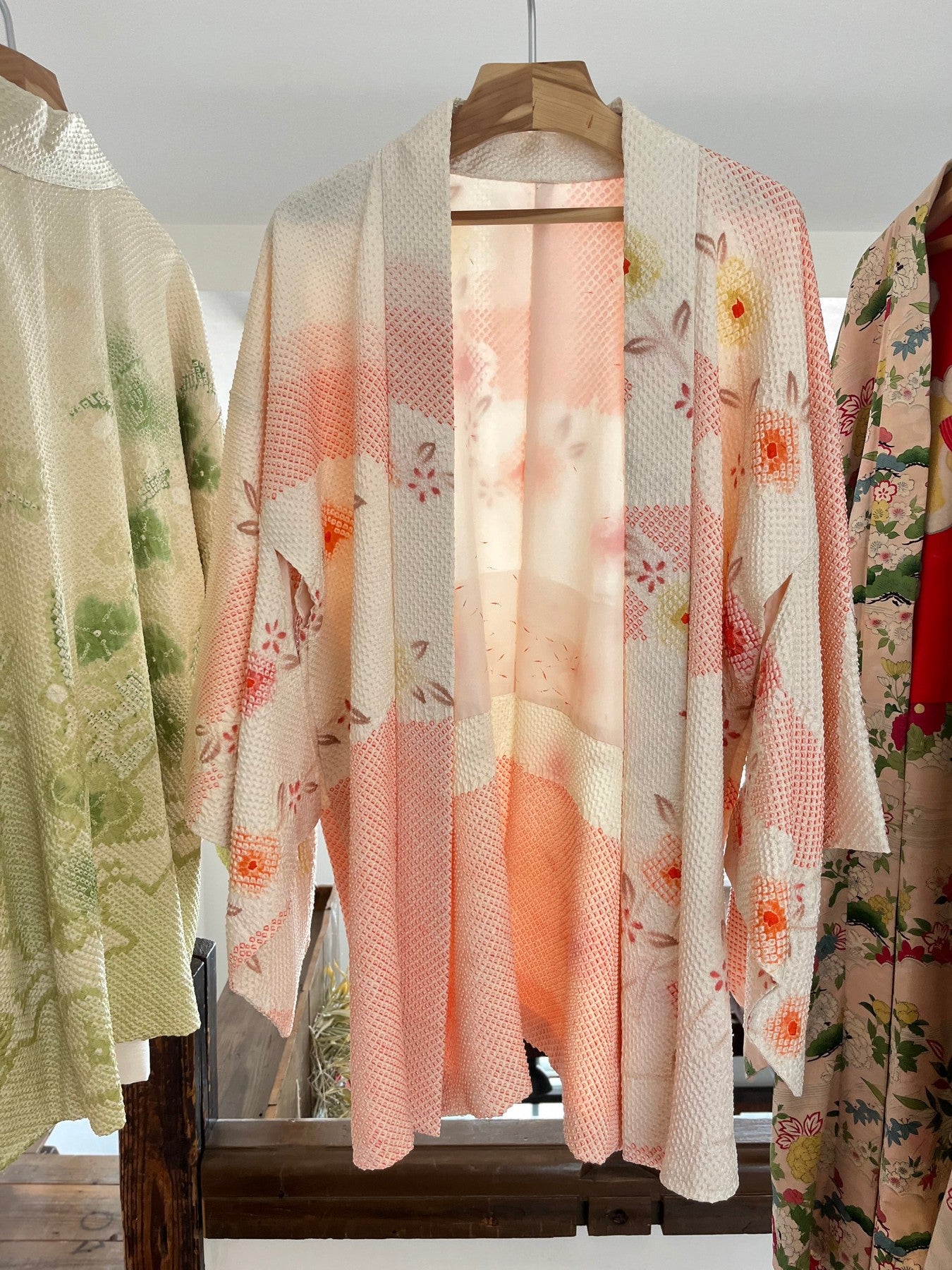 Green Plum Blossom Shibori Haori