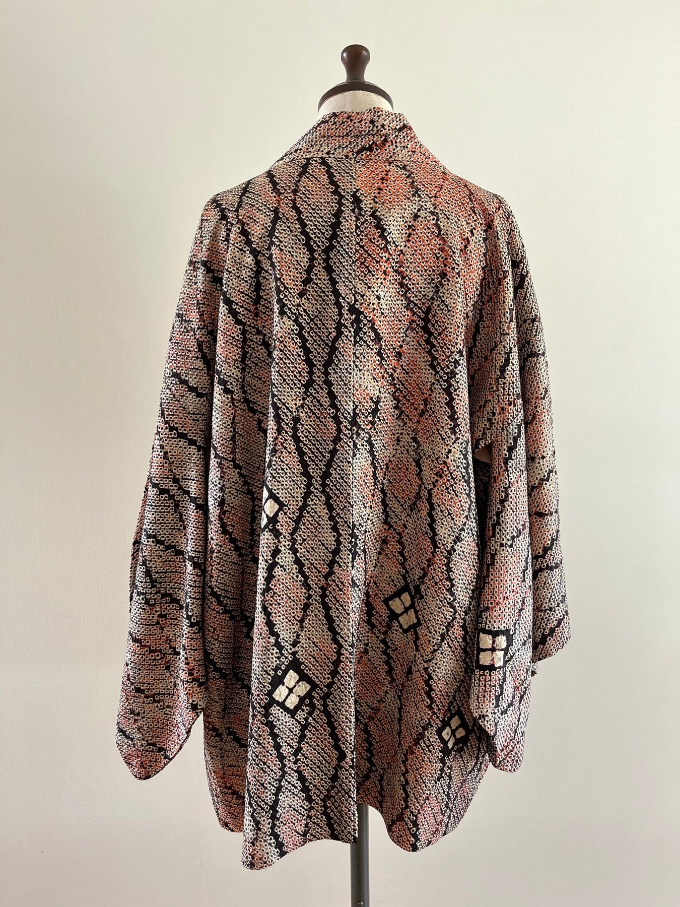 Pink Geometric Shibori Haori