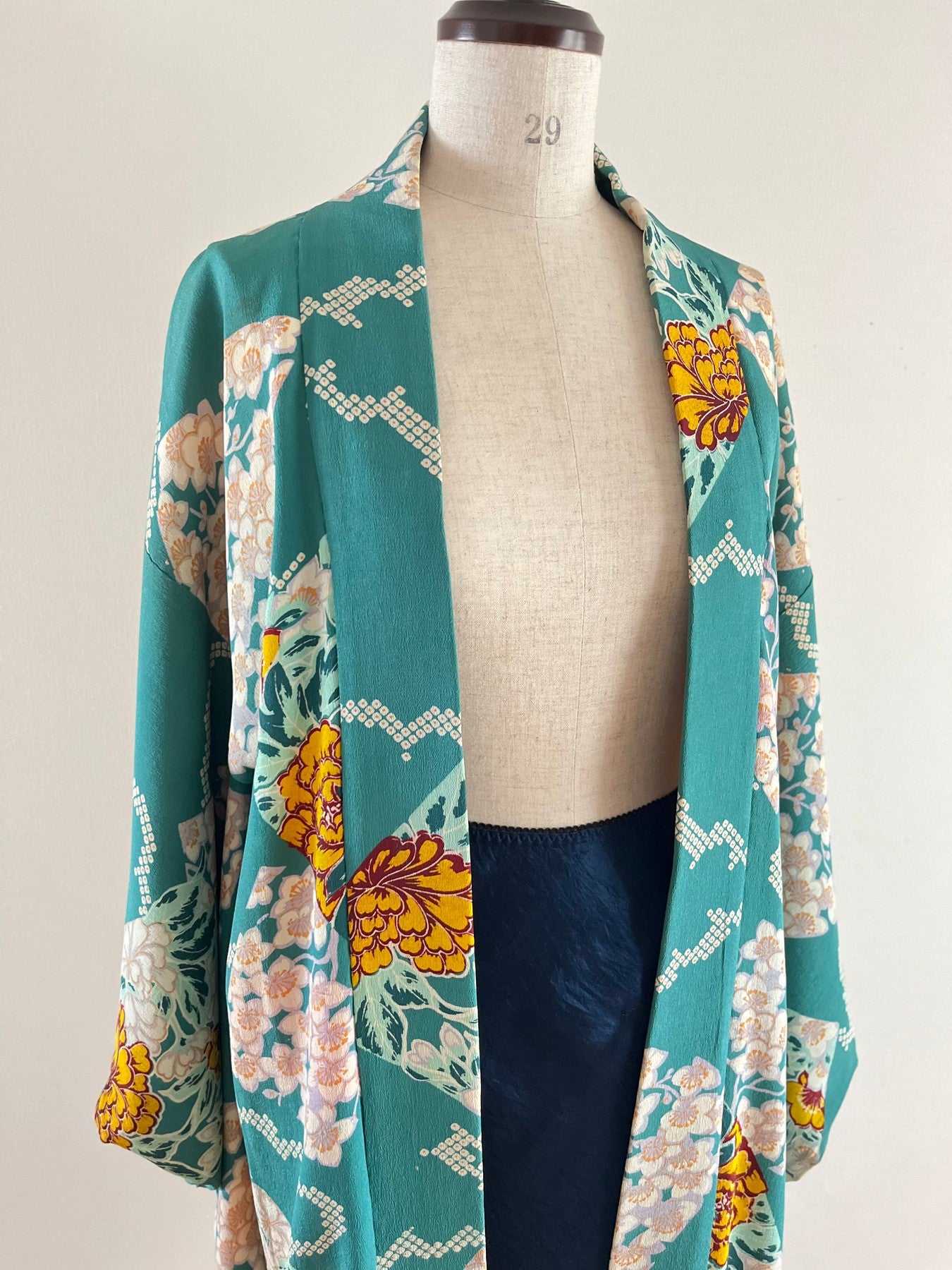 Emerald Green Floral Haori