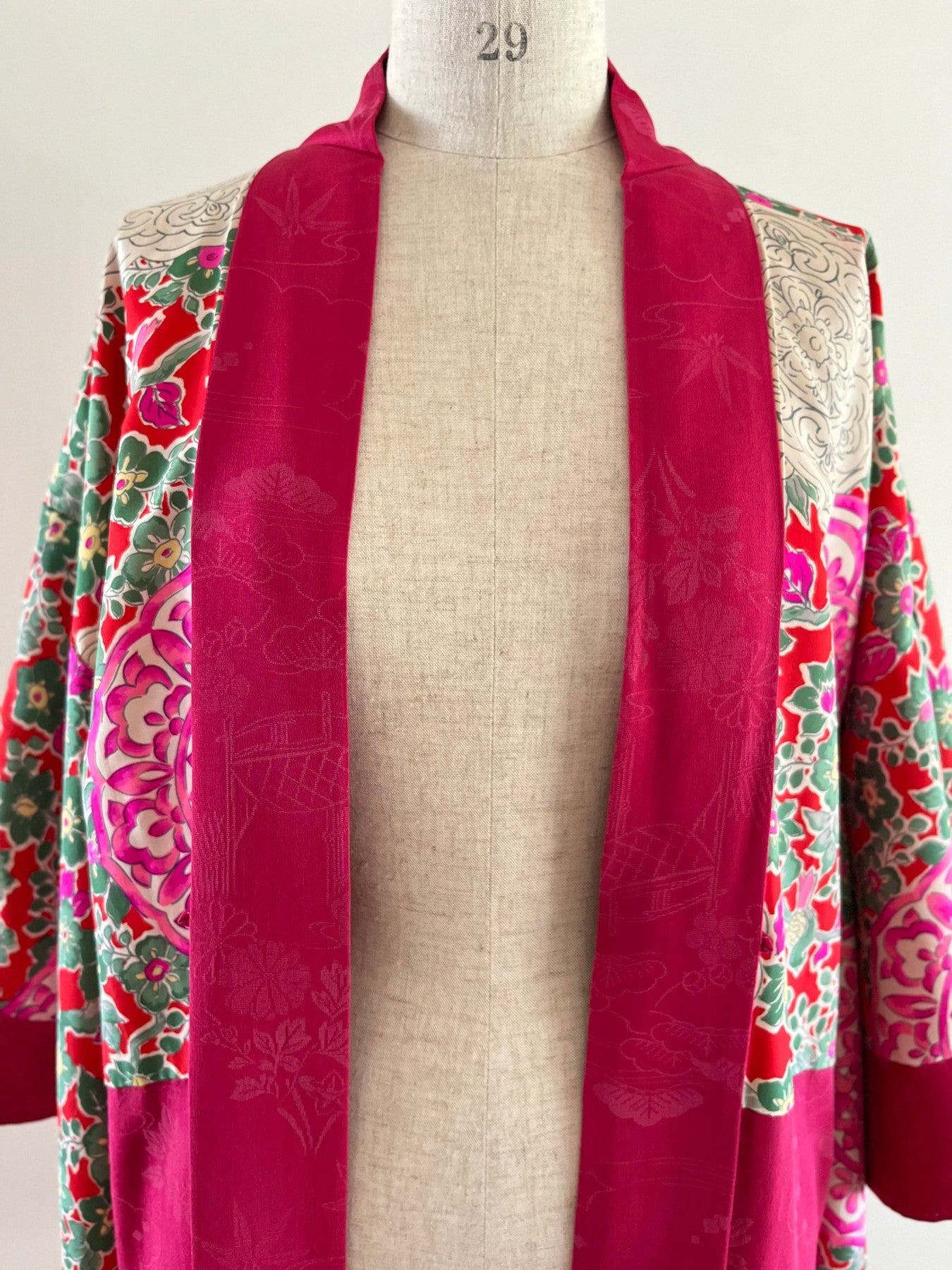 Magenta Pink Floral Haori