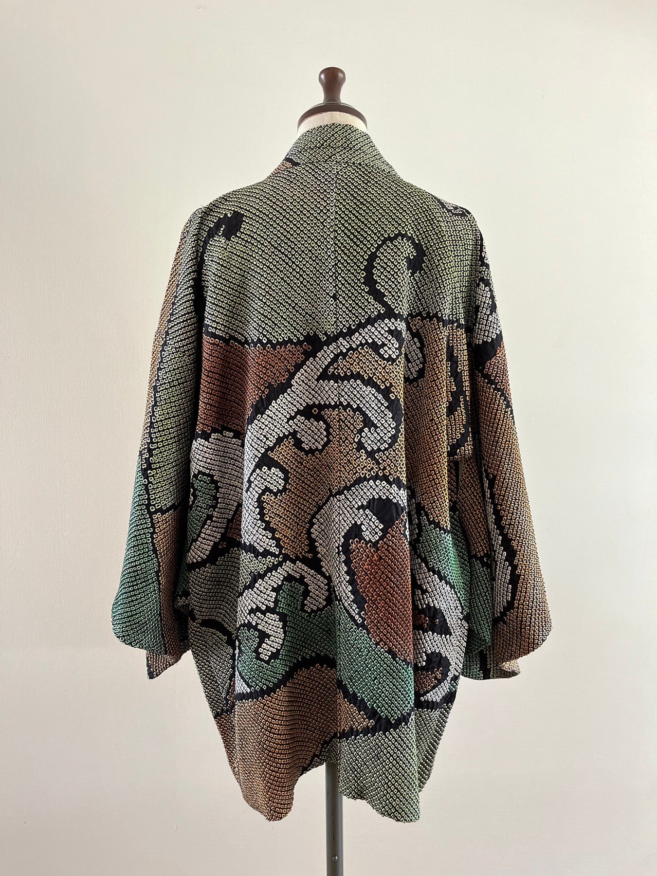 Green Shibori Wave Haori