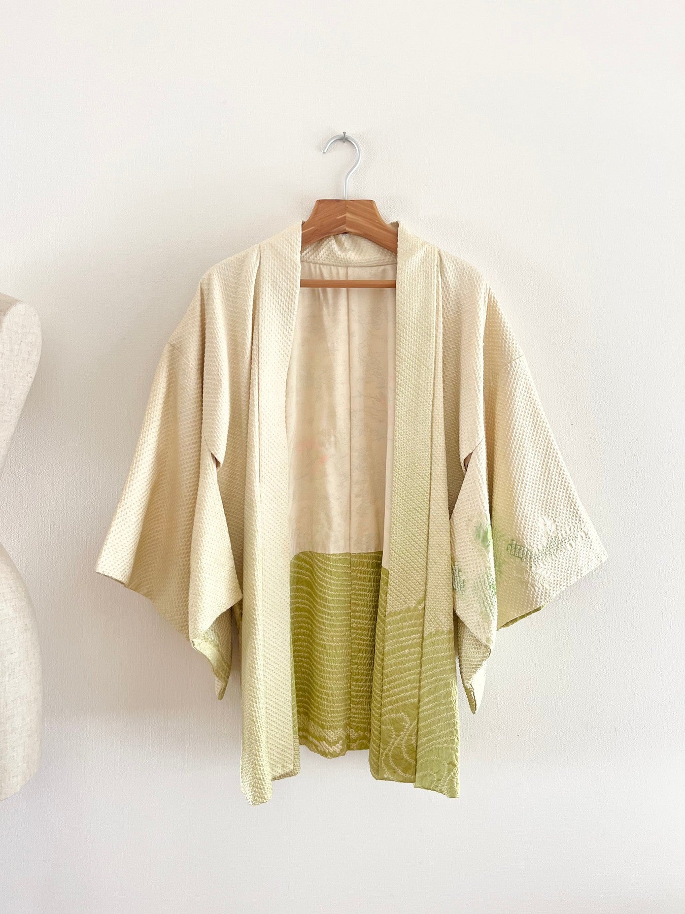 Green Plum Blossom Shibori Haori