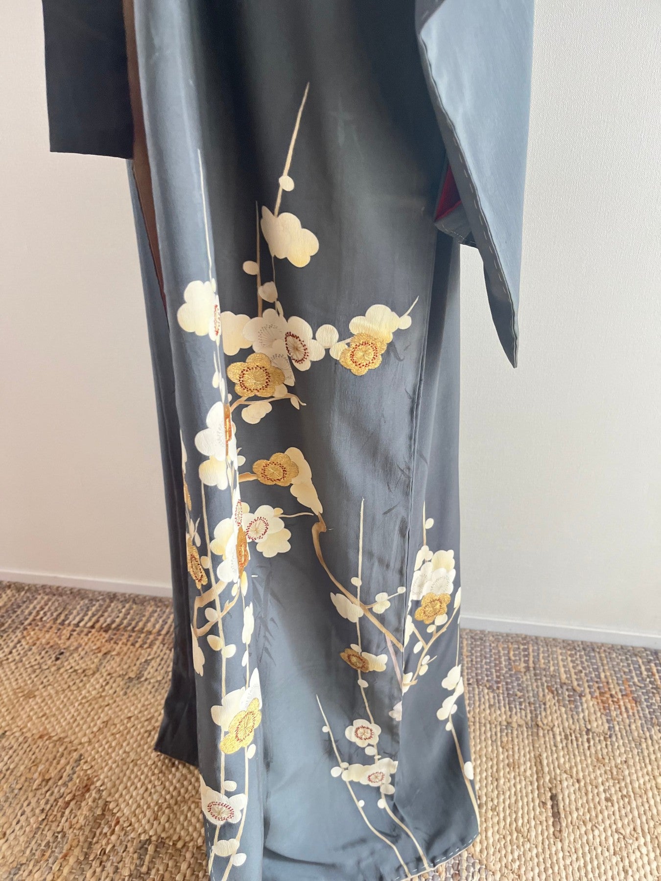 Gray Plum Blossom Kimono