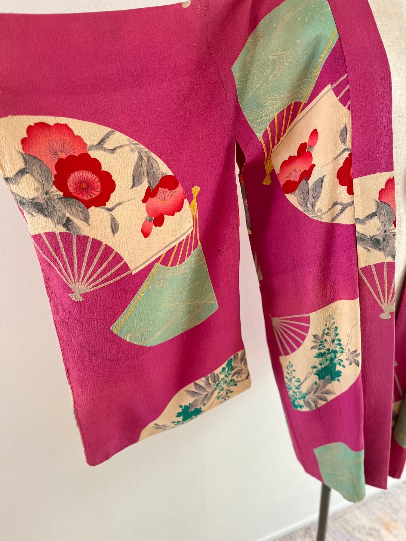 Pink Floral Fan Haori