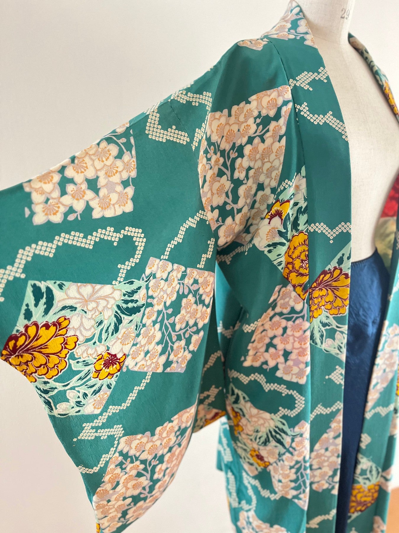 Emerald Green Floral Haori