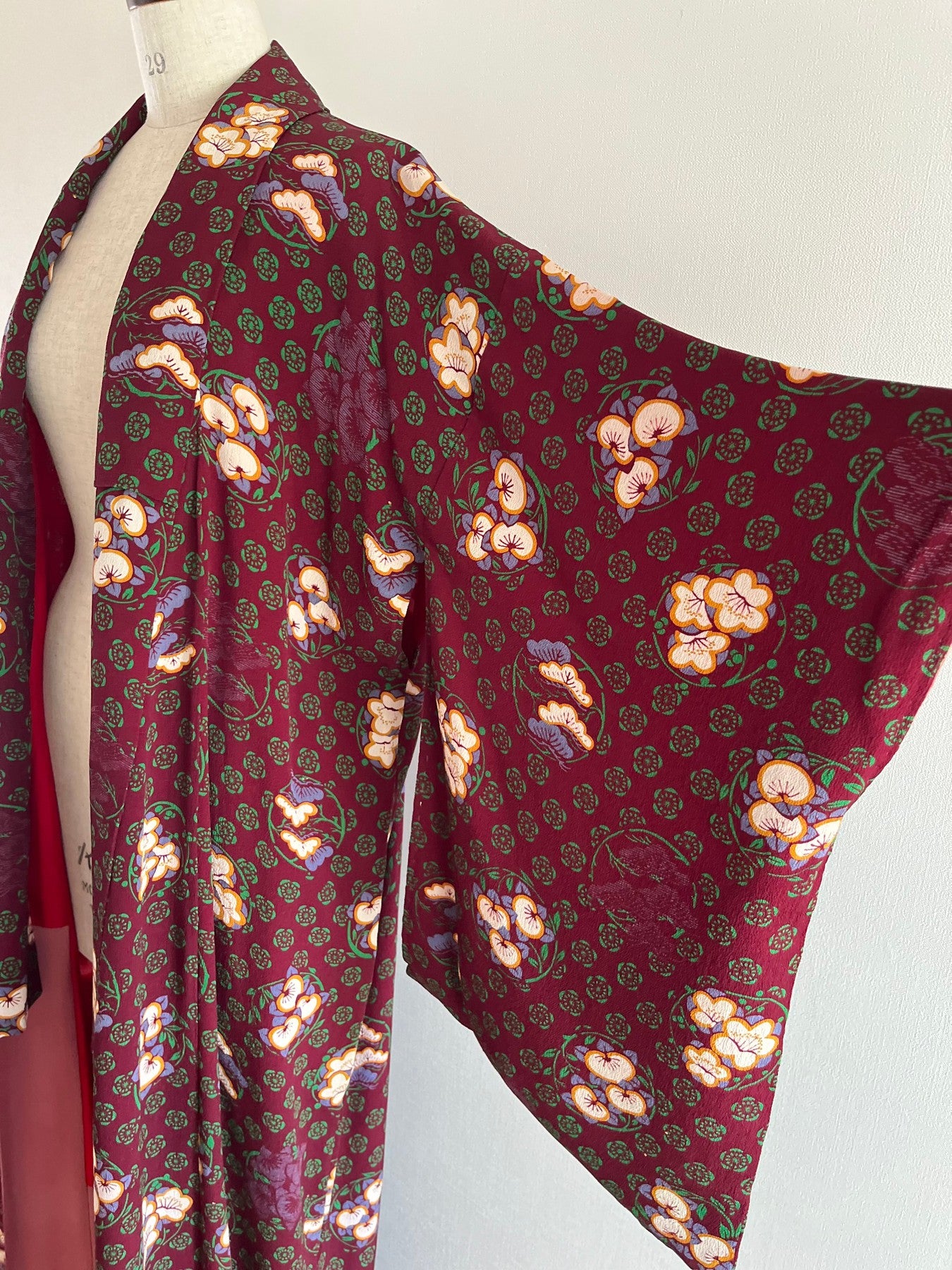 Brown Mandarin Orange Kimono