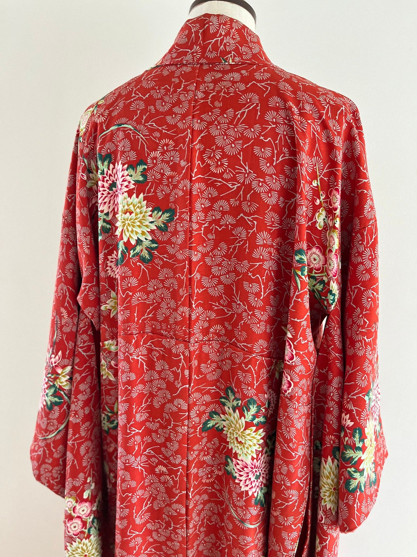 Red Chrysanthemum&Plum Blossom Kimono