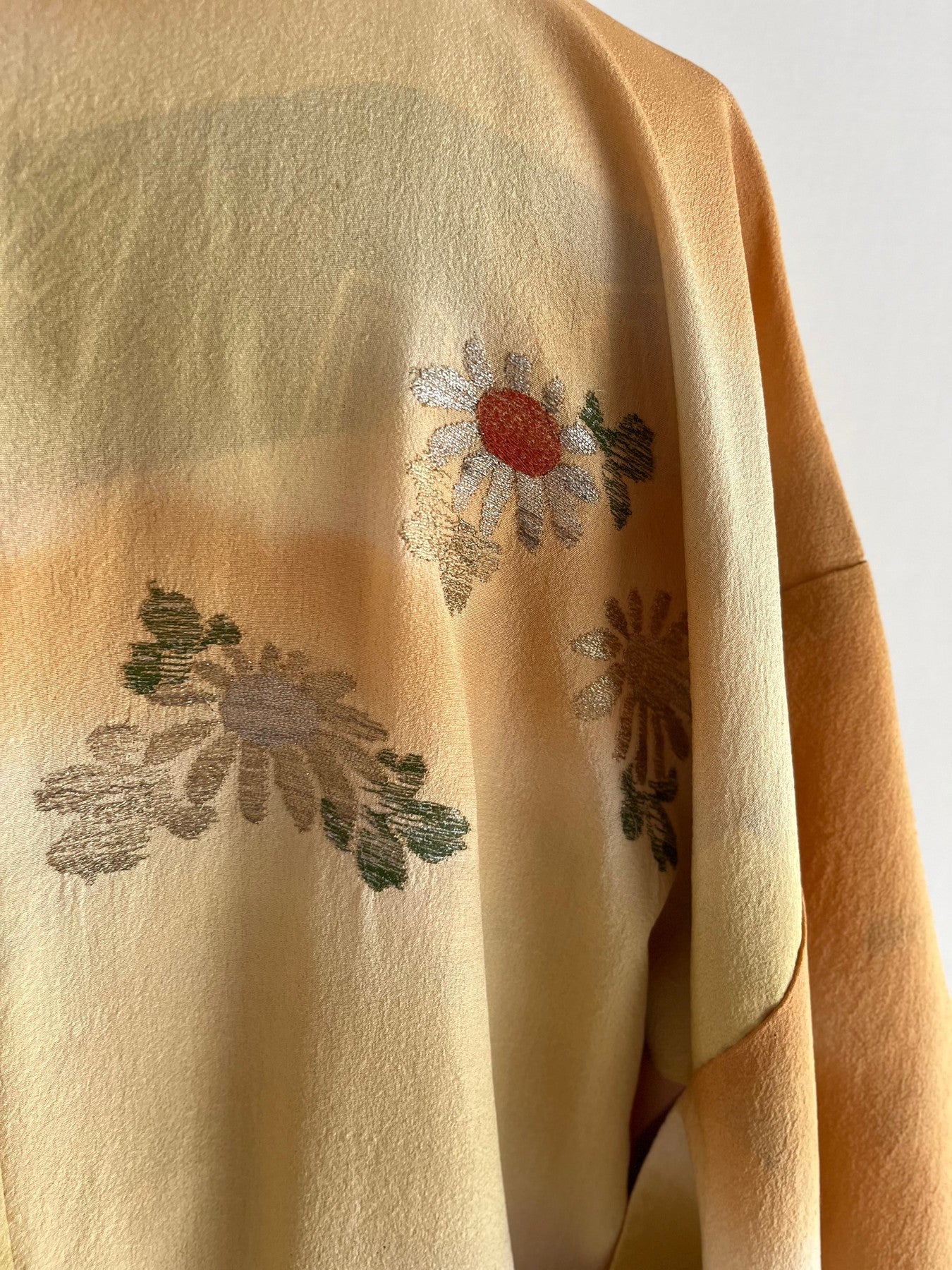 Yellow Floral Bokashi Haori