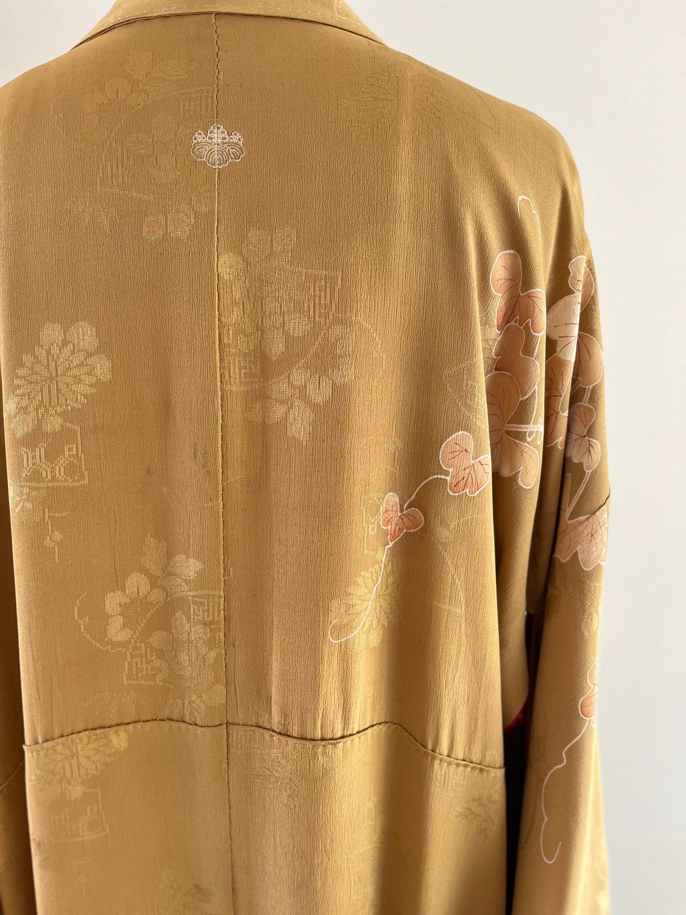 Beige Flower Car Kimono