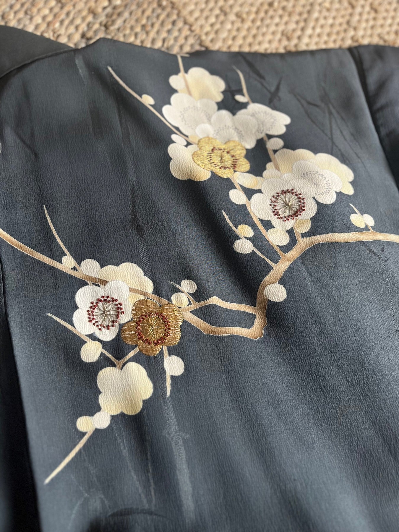 Gray Plum Blossom Kimono