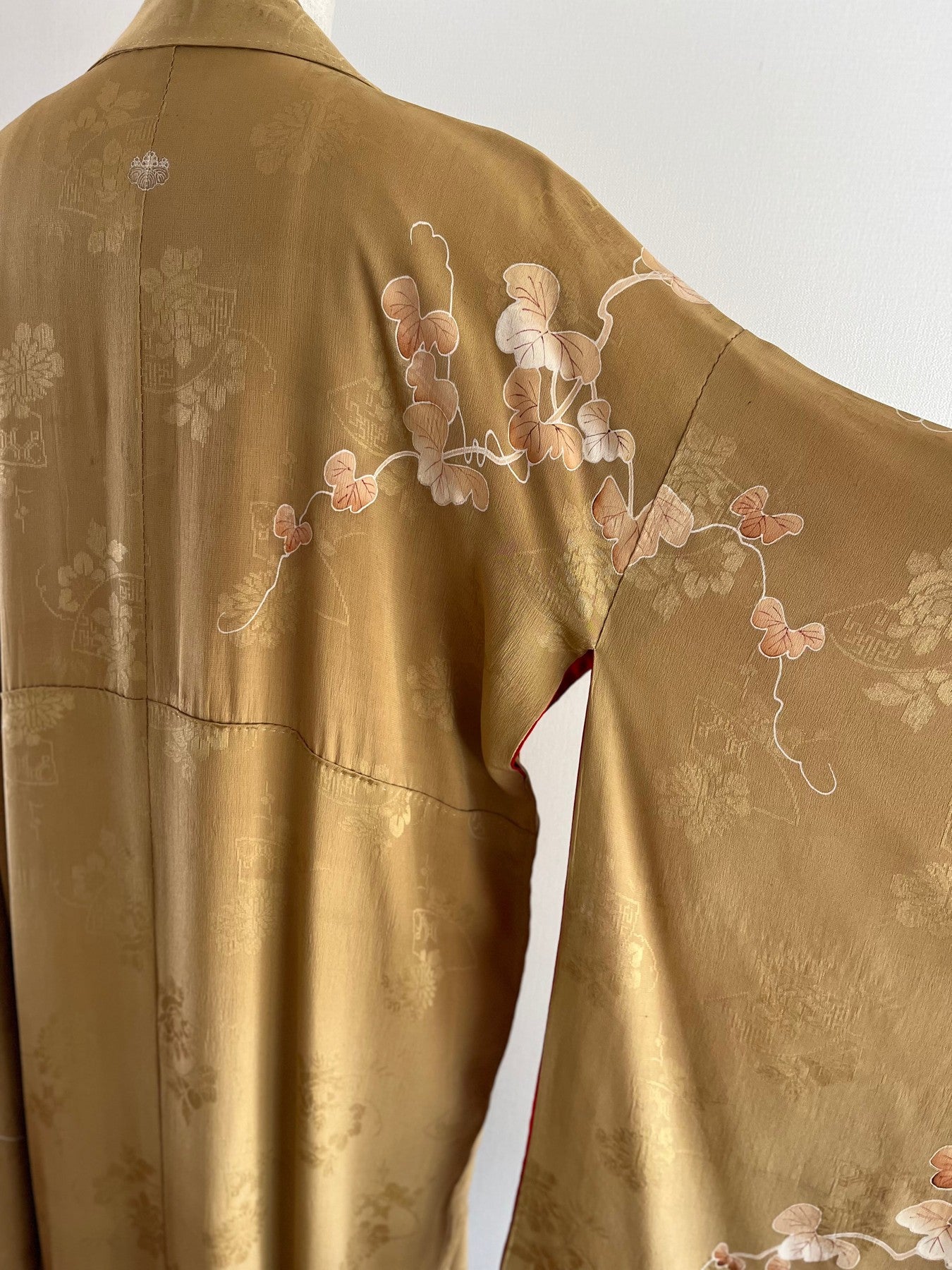 Beige Flower Car Kimono