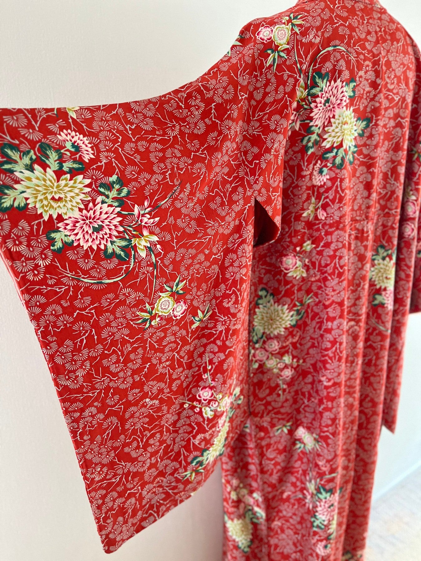 Red Chrysanthemum&Plum Blossom Kimono