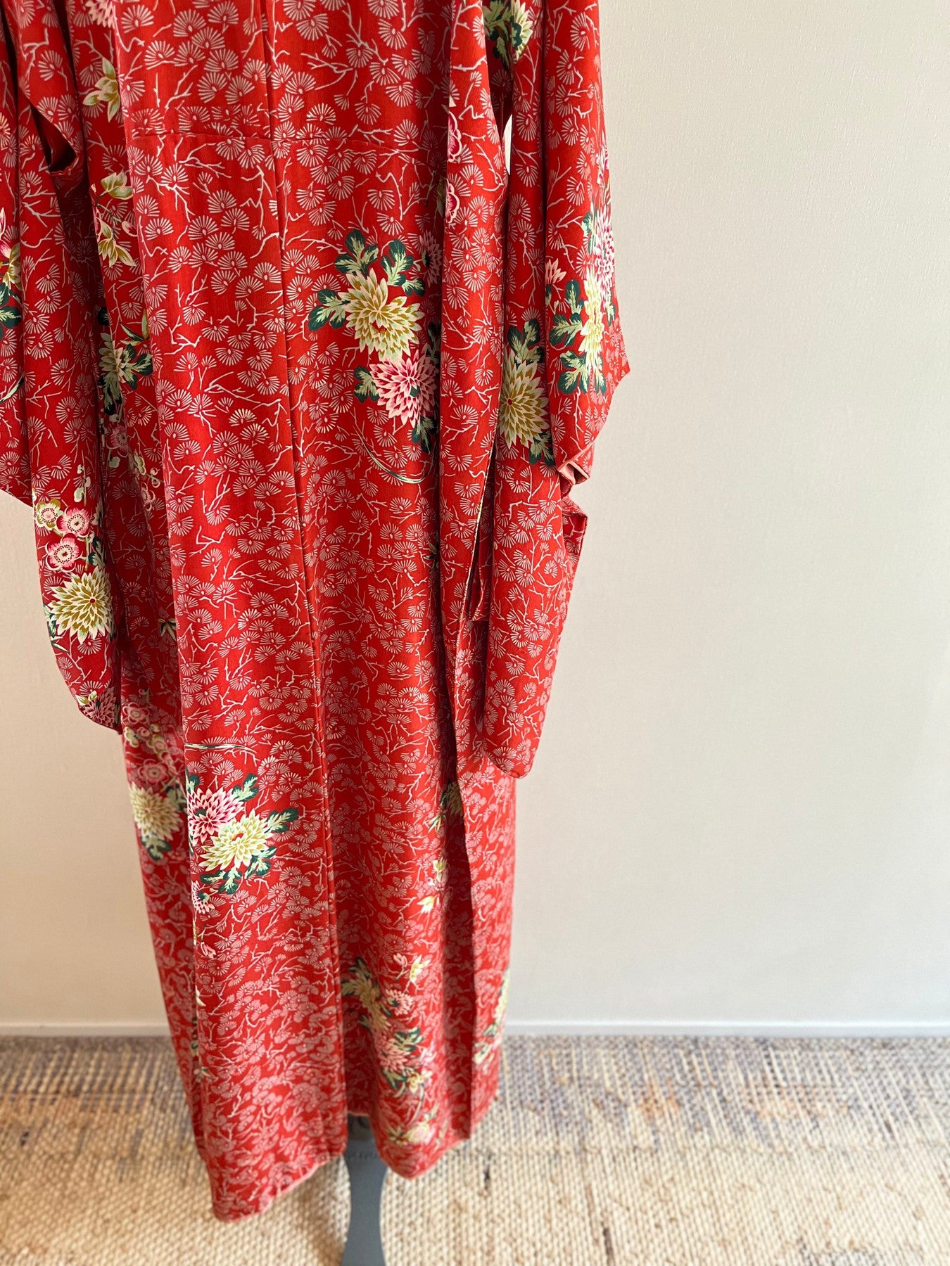 Red Chrysanthemum&Plum Blossom Kimono