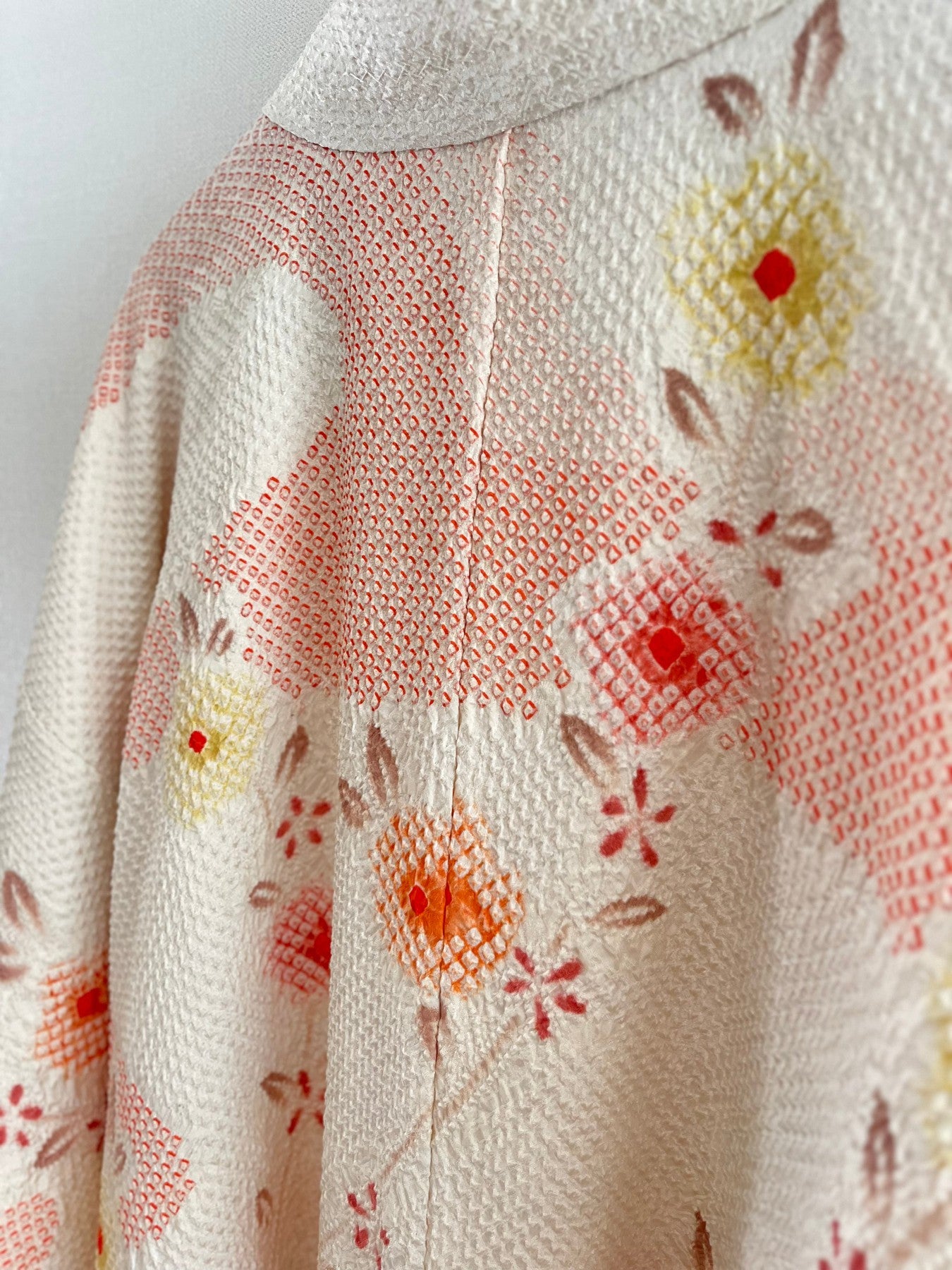 White Floral Shibori Haori