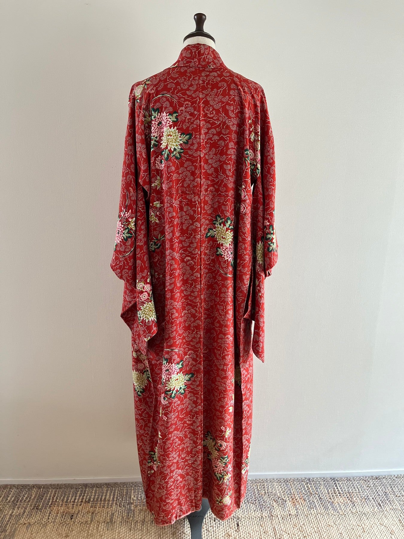 Red Chrysanthemum&Plum Blossom Kimono